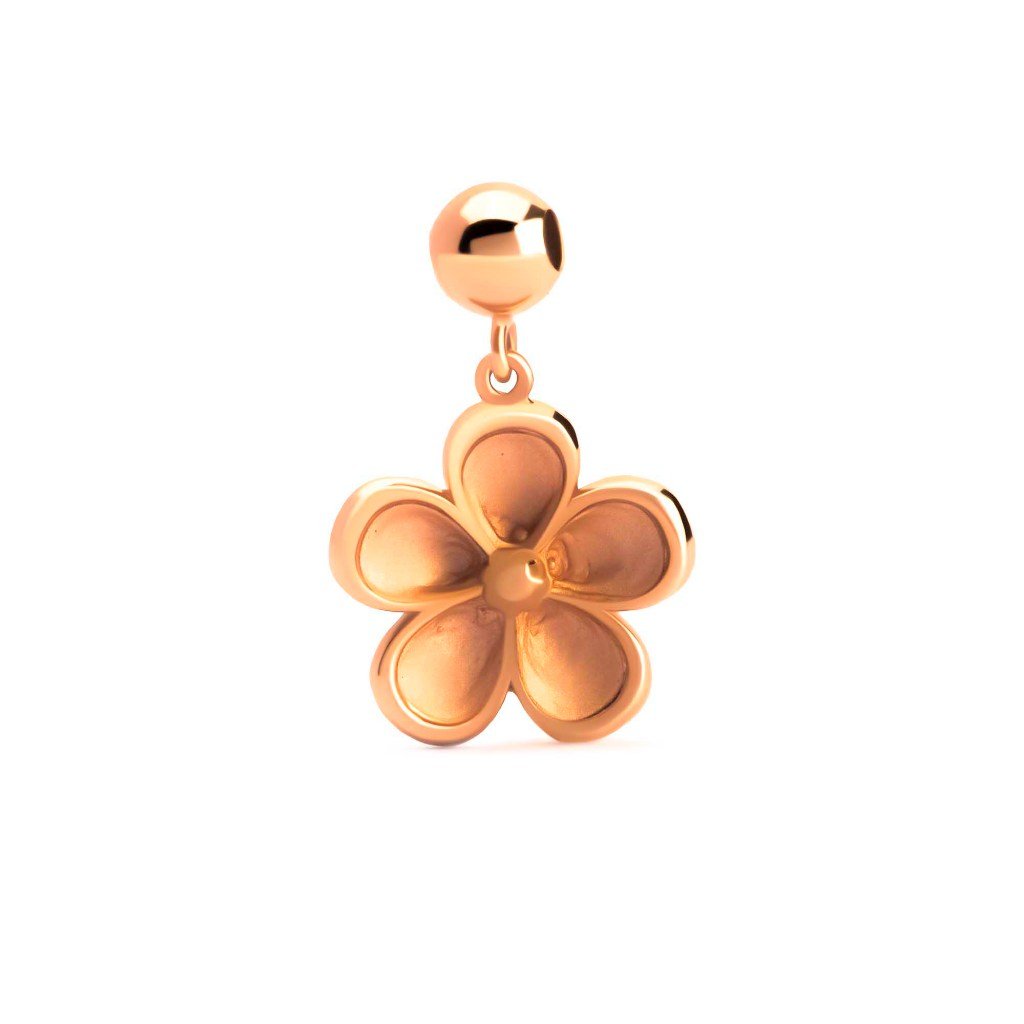 Liontin Emas 7k - Flower Gold Charm - Velina Collection - Juene Jewelry - Juene