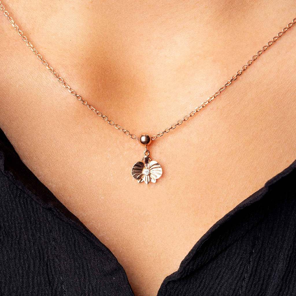 Liontin Emas 7k - Orchid Gold Charm - With Love Collection - Cassandra Lee x Juene Jewelry - Juene