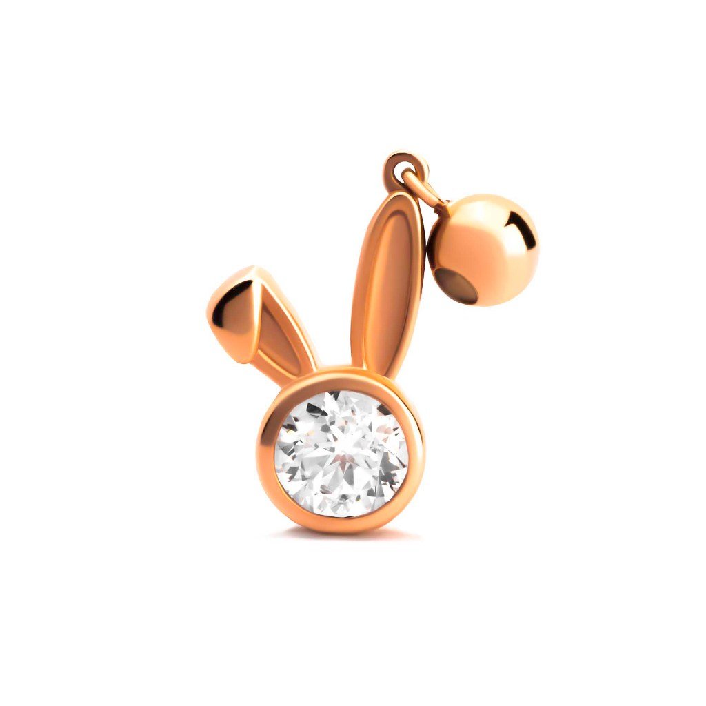 Liontin Emas 7k - Rabbit Gold Charm - Velina Collection - Juene Jewelry - Juene