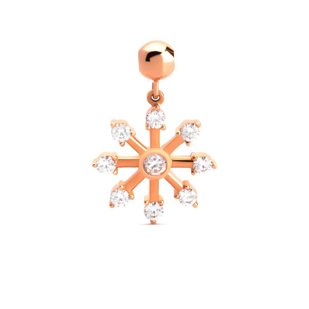 Liontin Emas 7k - Snow Gold Charm - Velina Collection - Juene Jewelry - Juene