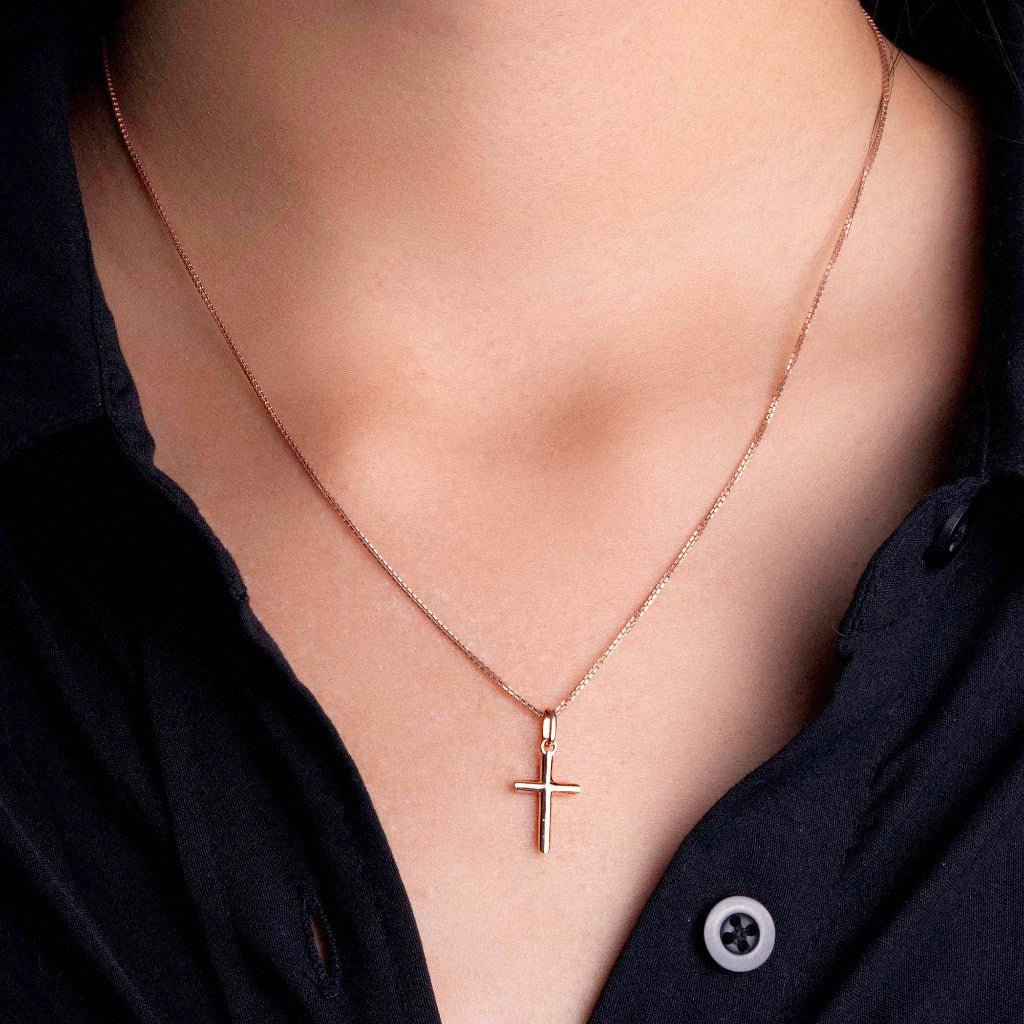 Liontin Emas 8K - Cross Gold Pendant - Fiora Collection - Juene Jewelry - Juene Jewelry