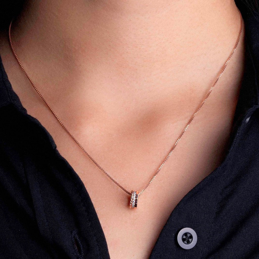 Liontin Emas 8K - Jade Gold Pendant - Flux Collection - Juene Jewelry - Juene Jewelry
