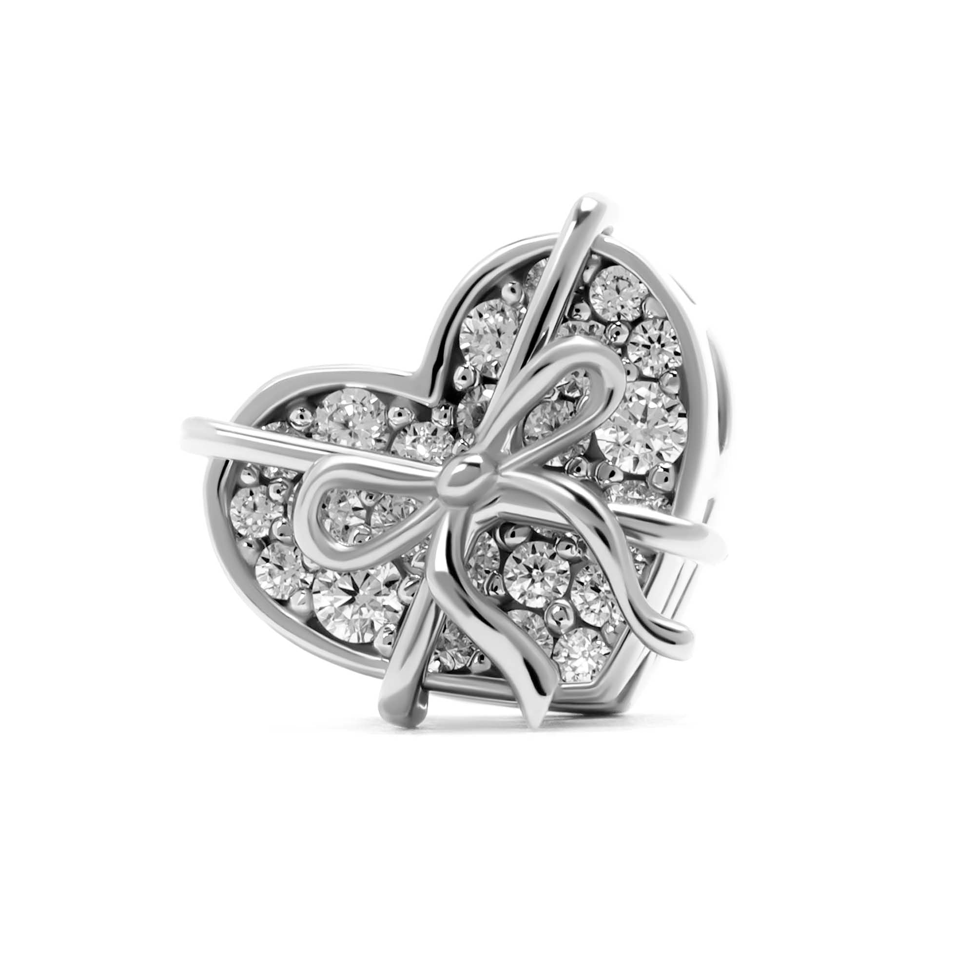 Liontin Emas 8k - Love Ribbon Gold Charm - Evelina Collection - Juene Jewelry - Juene Jewelry