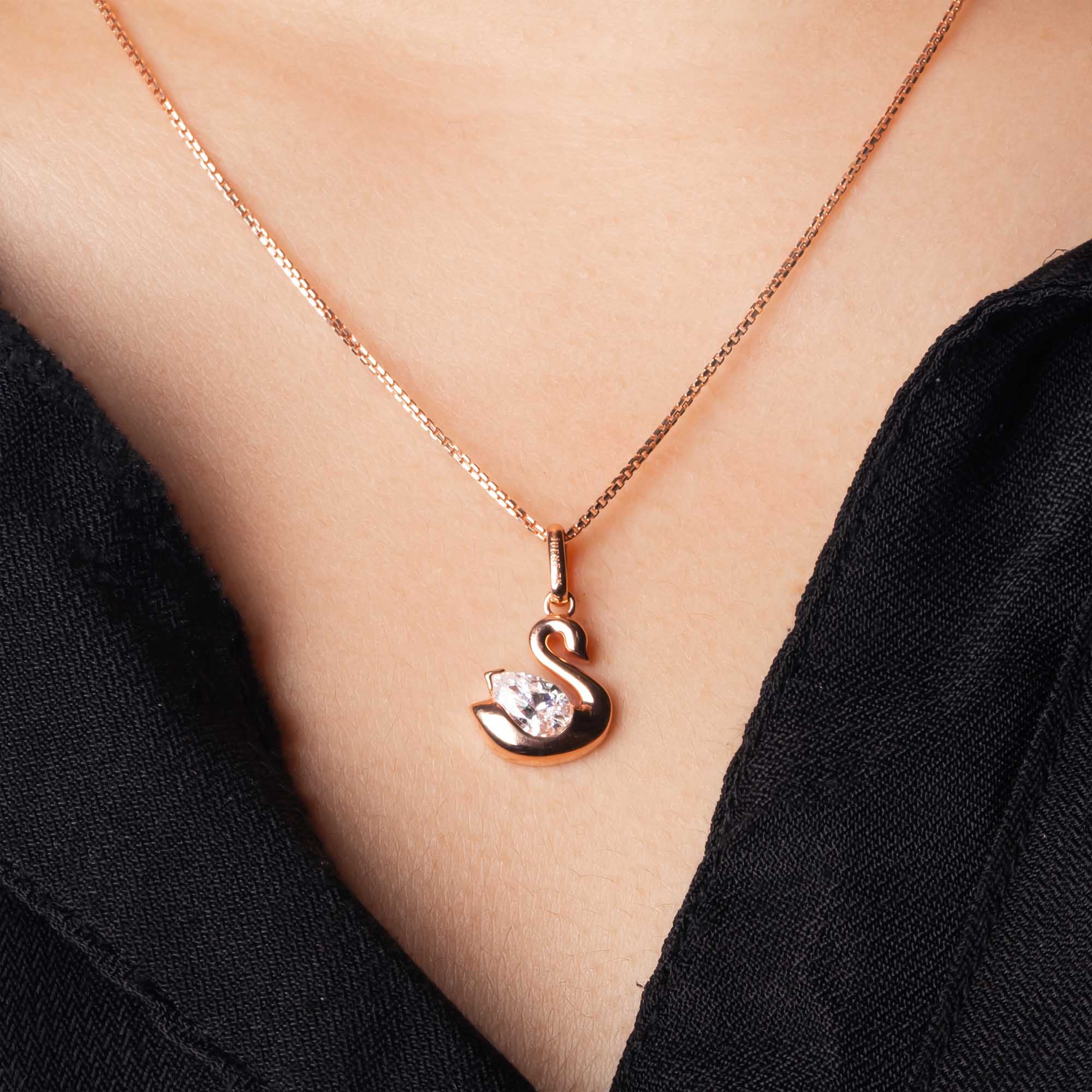 Liontin Emas 8k - Swan Gold Pendant - Tally Collection - Juene Jewelry - Juene Jewelry