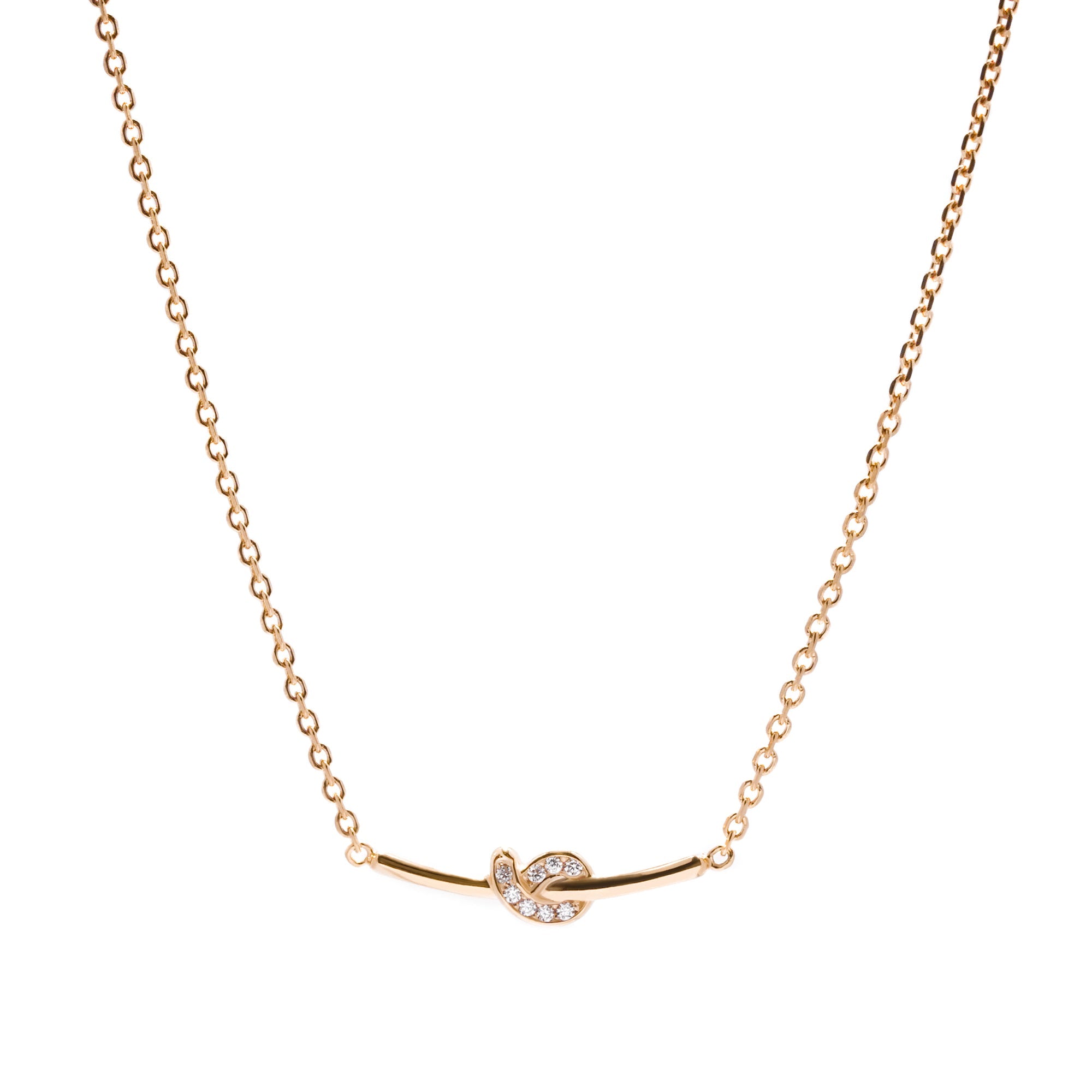 Loop Gold Necklace - Twine Collection - Juene Jewelry