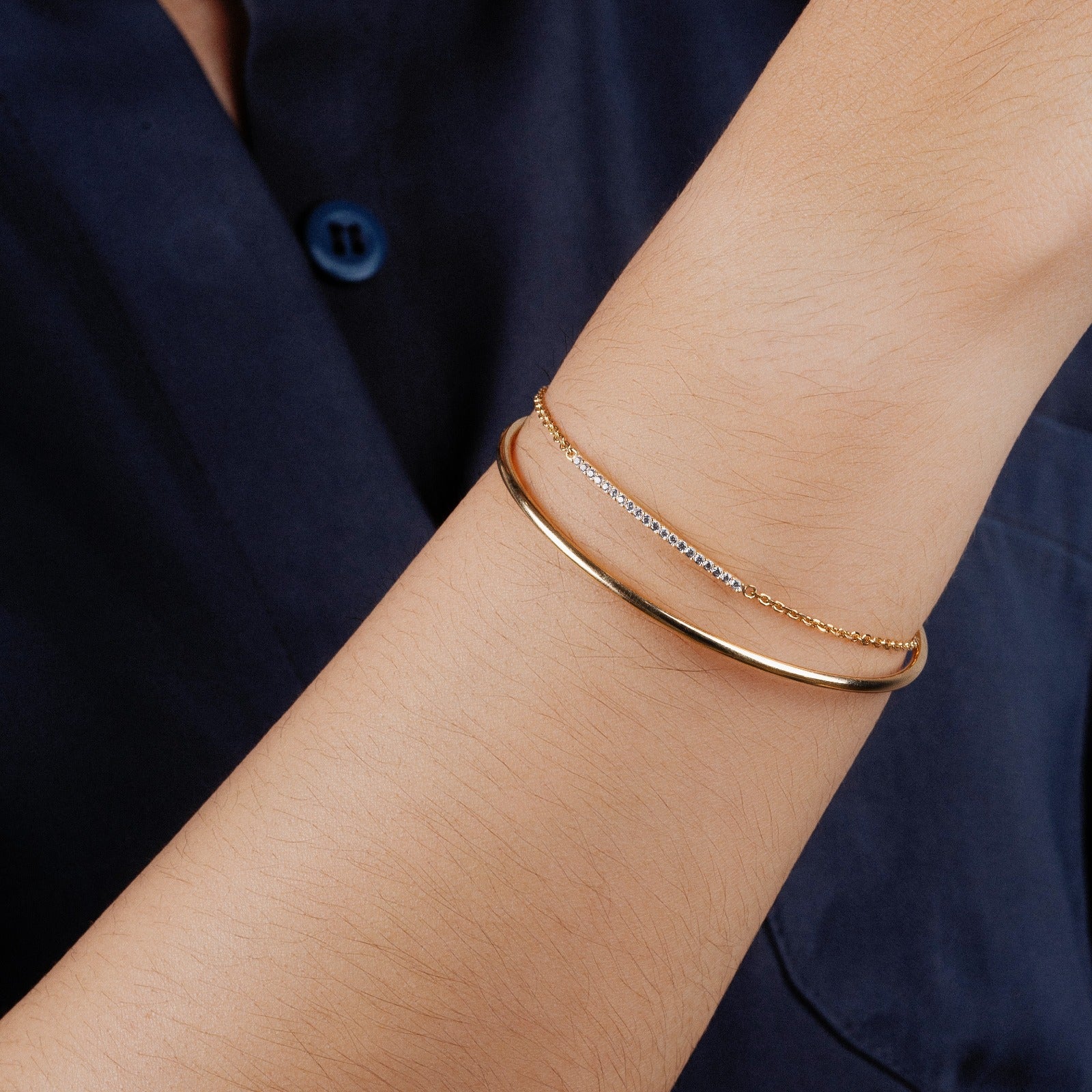 Tarly Gold Bracelet - Twine Collection - Juene Jewelry