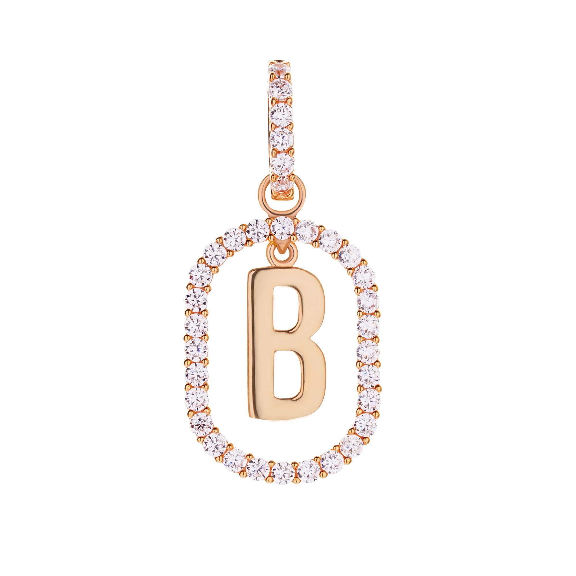 Aerin B Gold Pendant - Initial Pendant - Juene Jewelry