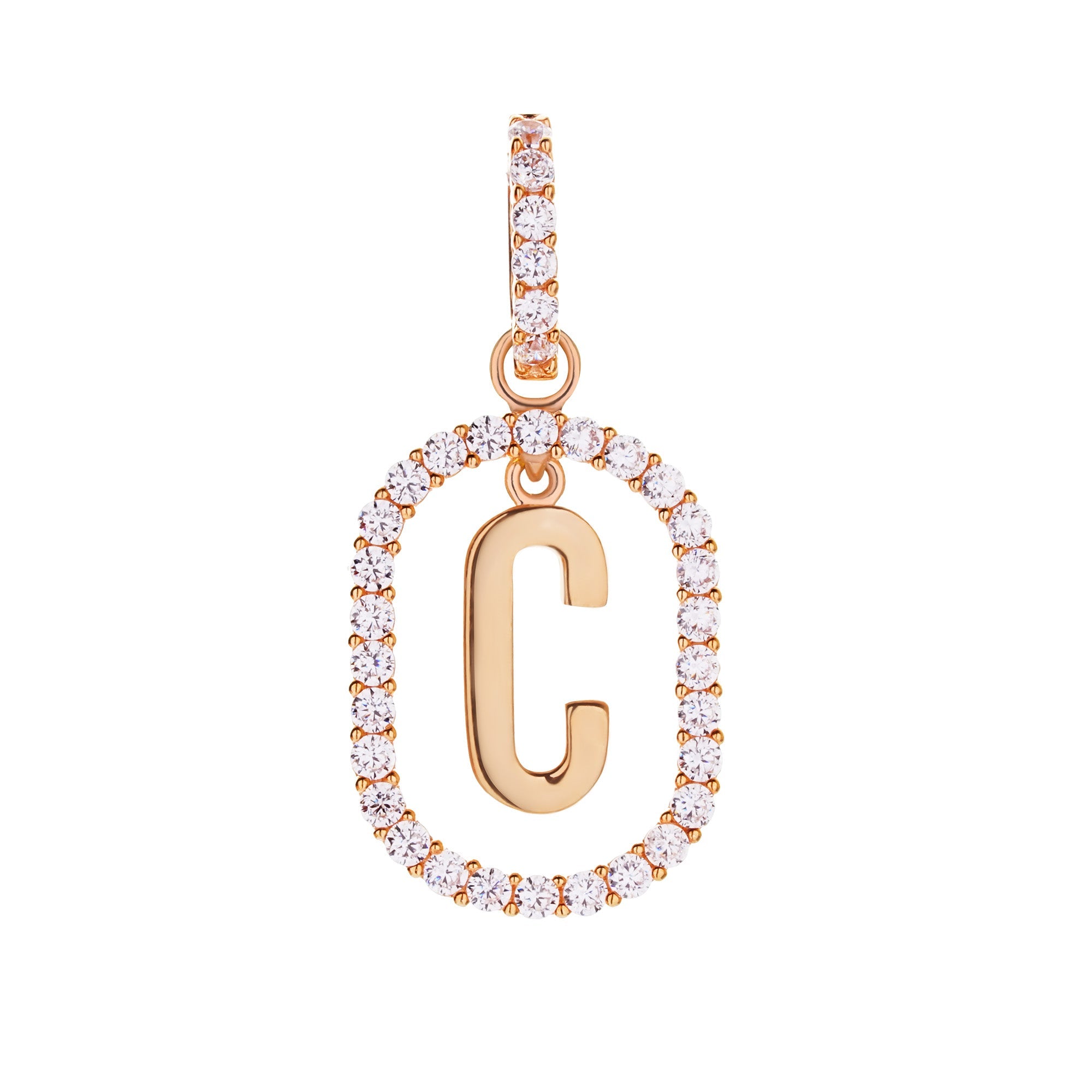 Aerin C Gold Pendant - Initial Pendant - Juene Jewelry