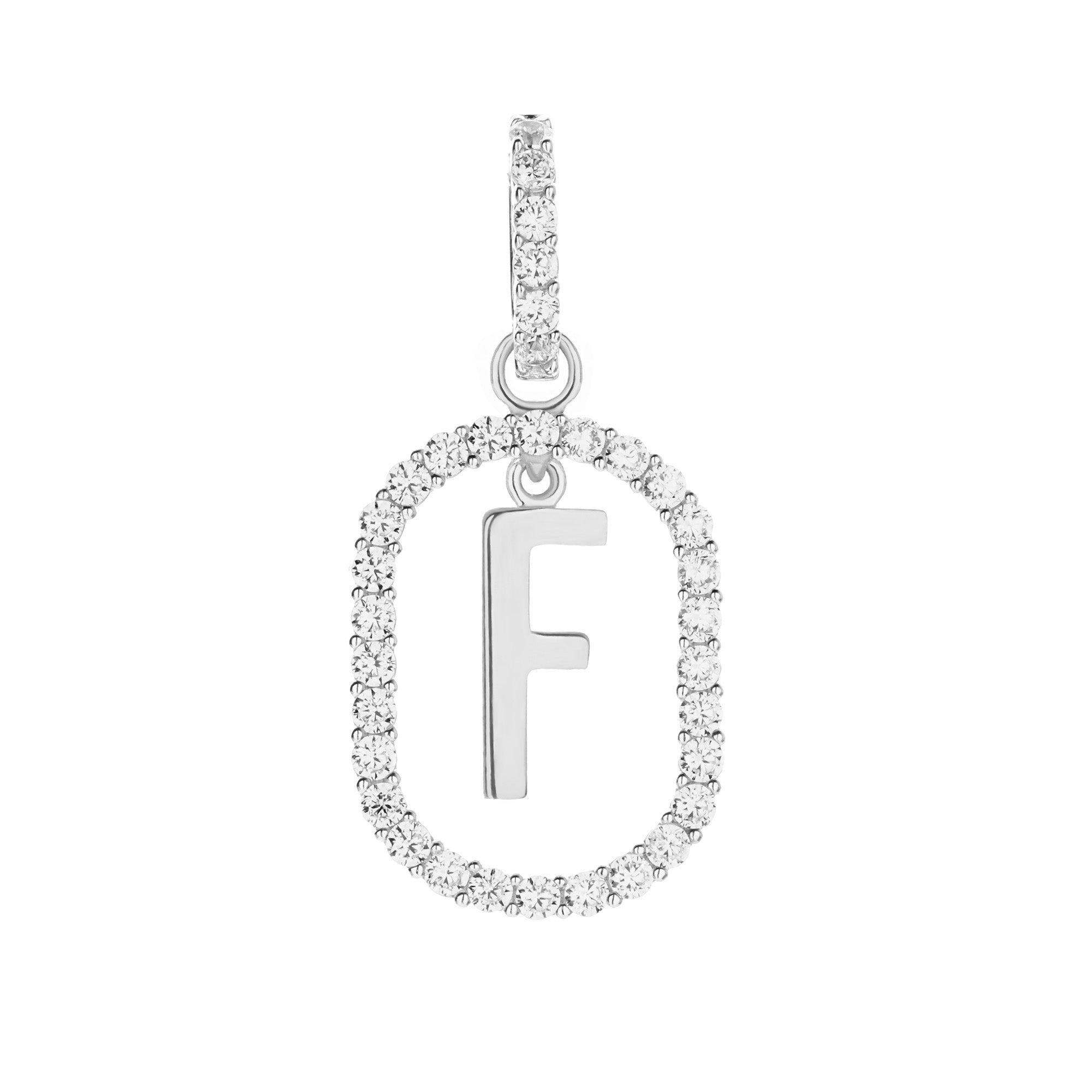 Aerin F Gold Pendant - Initial Pendant - Juene Jewelry
