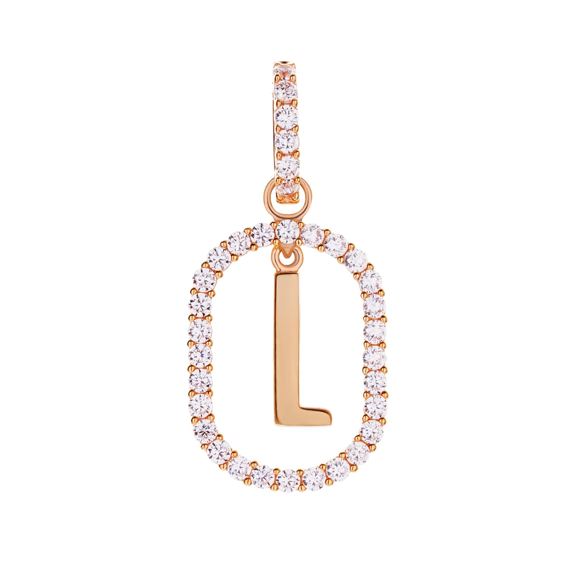 Aerin L Gold Pendant - Initial Pendant - Juene Jewelry