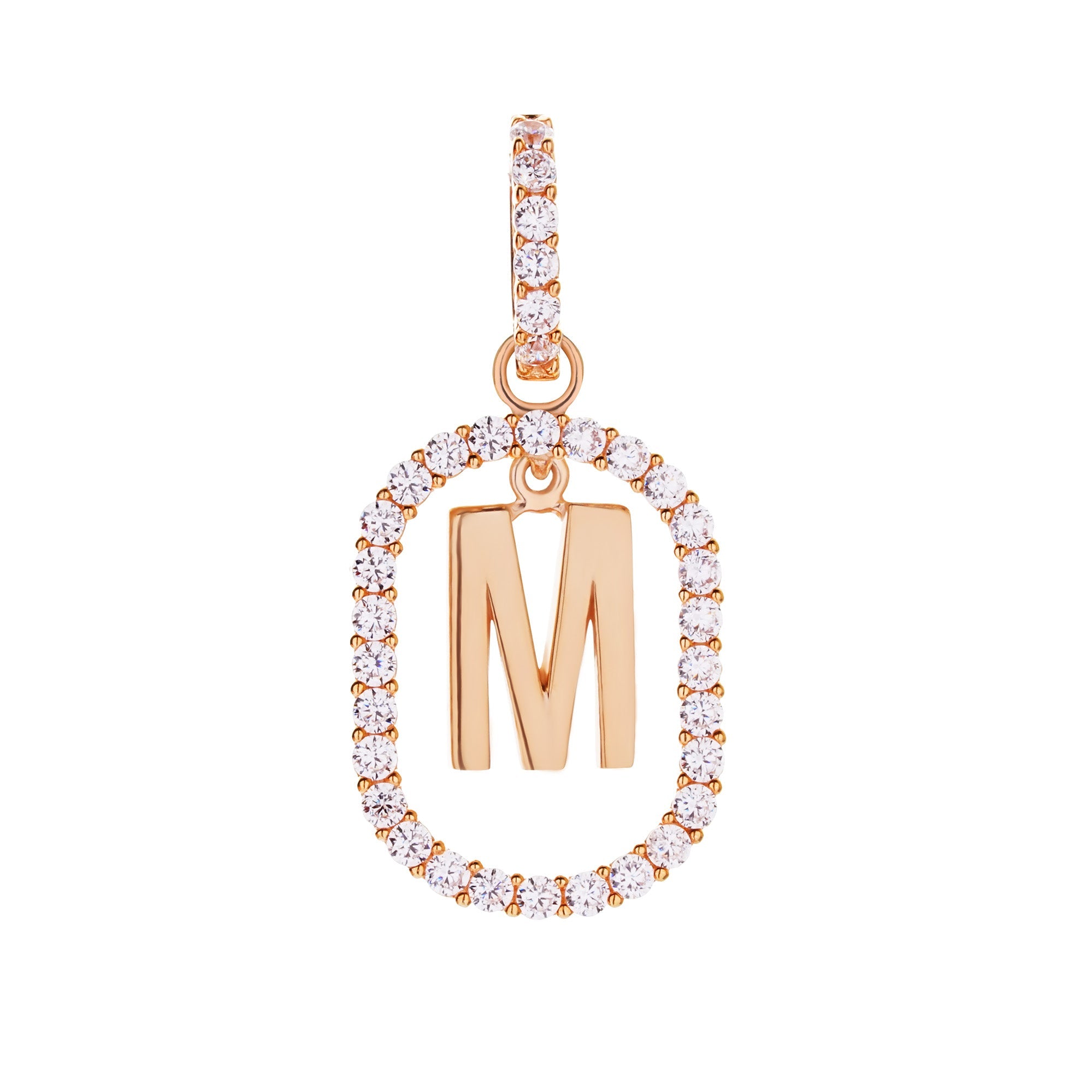 Aerin M Gold Pendant - Initial Pendant - Juene Jewelry