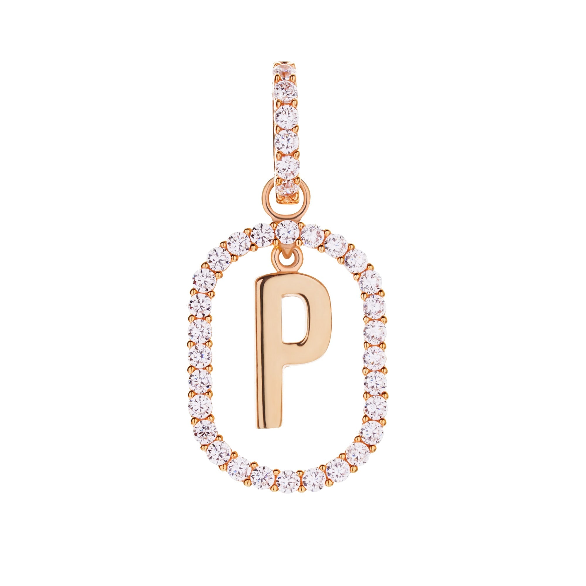 Aerin P Gold Pendant - Initial Pendant - Juene Jewelry