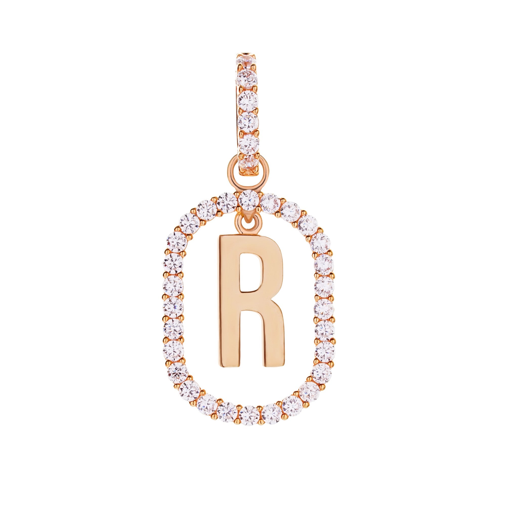 Aerin R Gold Pendant - Initial Pendant - Juene Jewelry