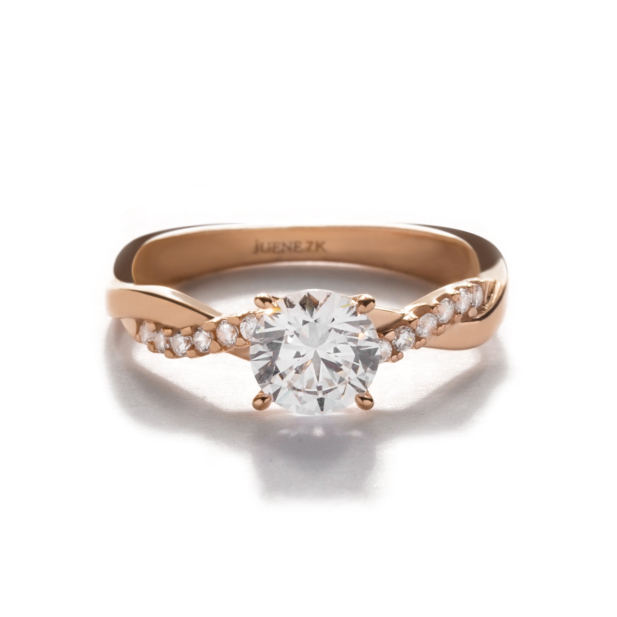 Blair Solitaire Gold Ring - Florence - Juene Jewelry