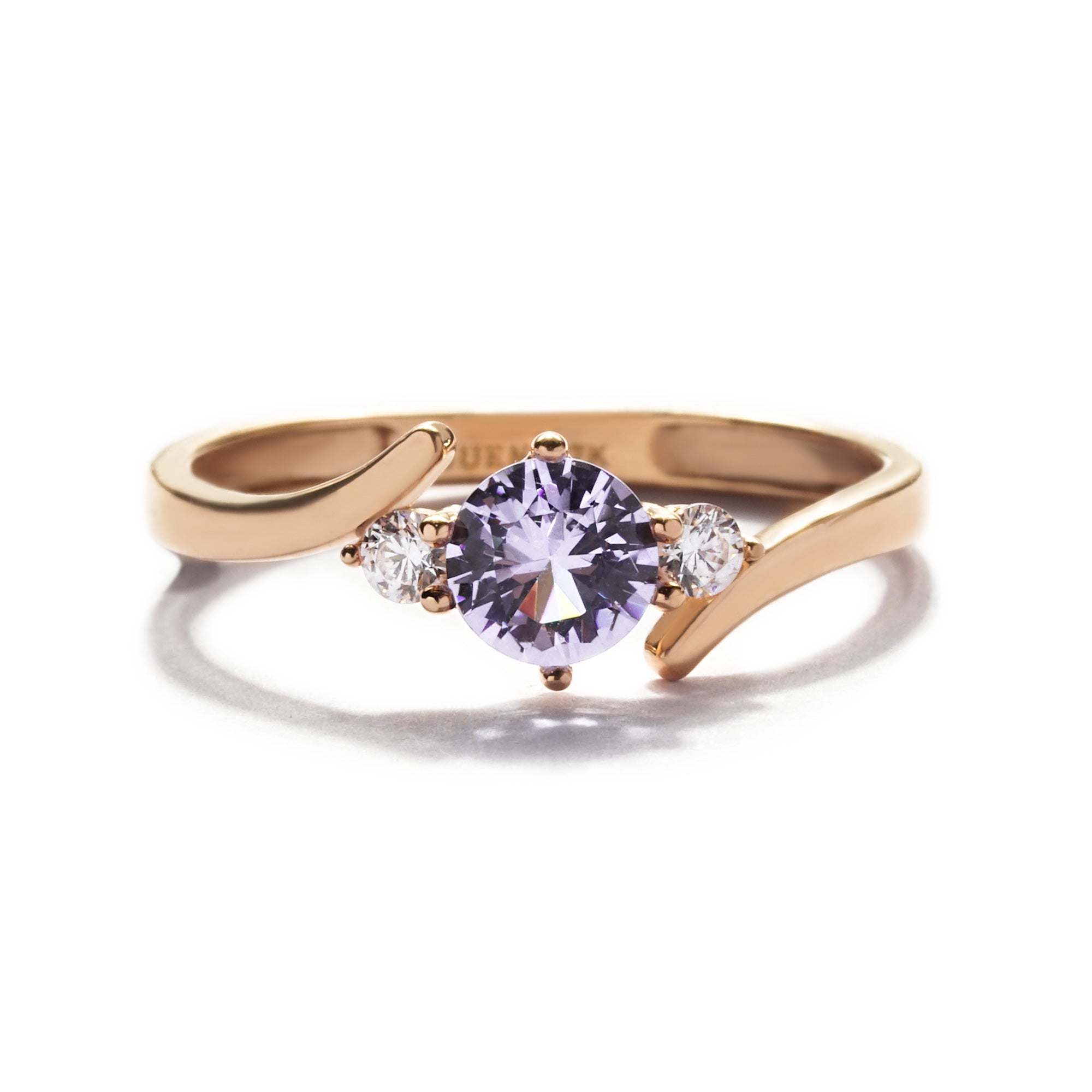 Calla Gold Ring - Violet - Juene Jewelry