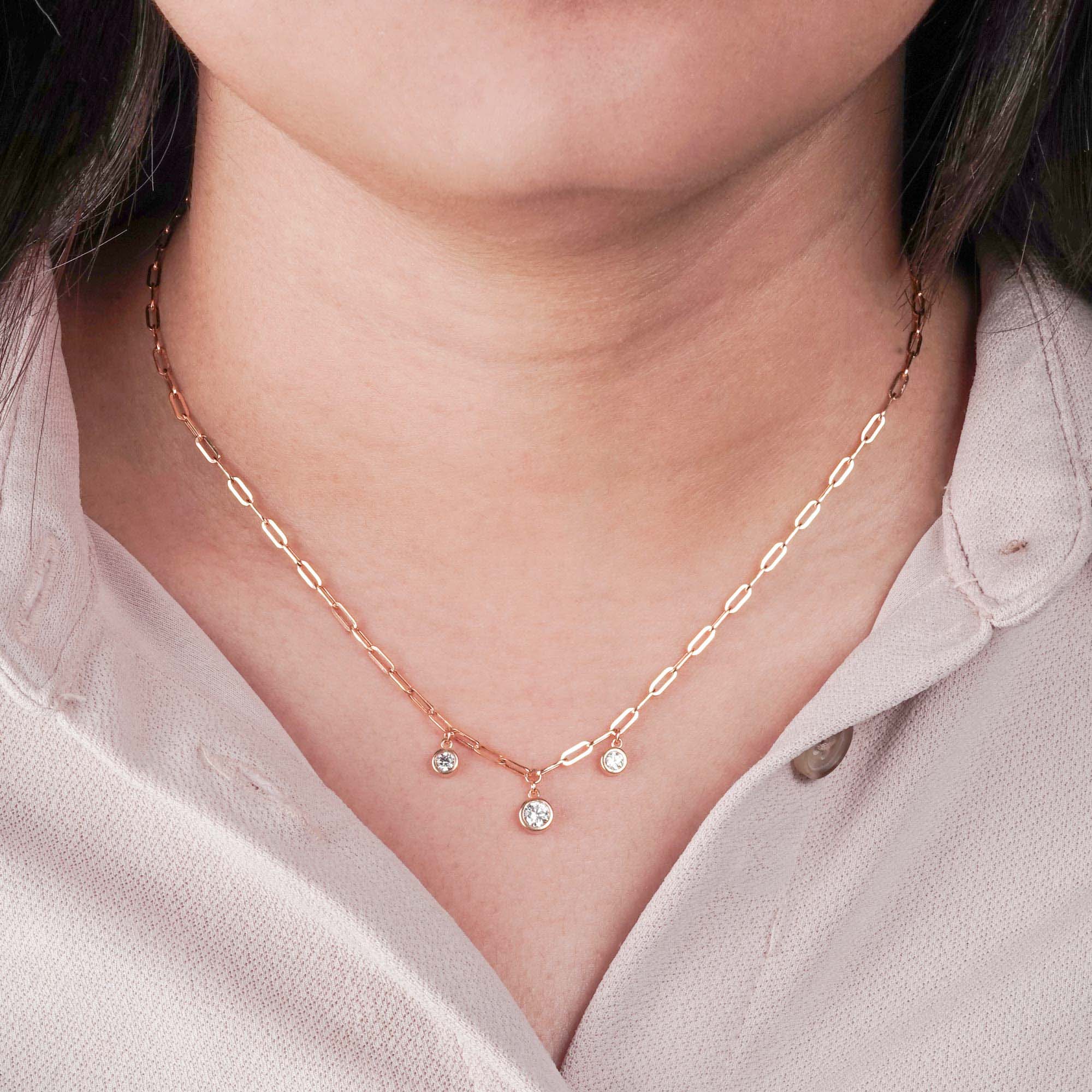 Chara Gold Necklace - Modest Collection - Juene Jewelry