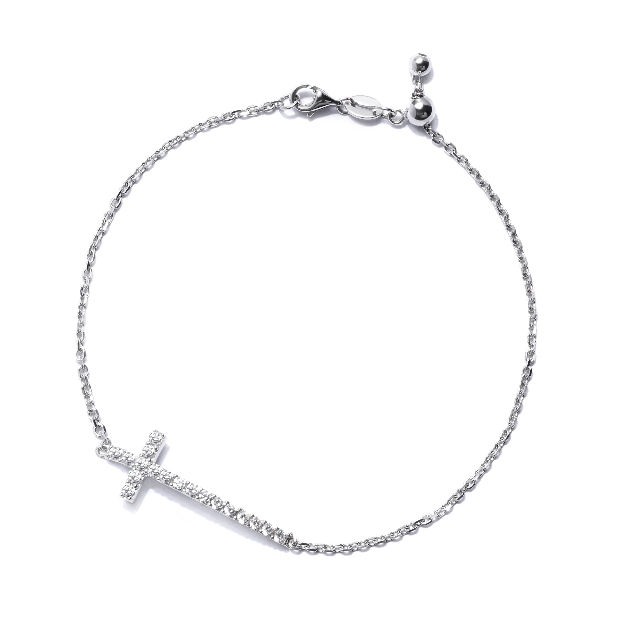 Cross Gold Bracelet - Sparkle & Joy - Juene Jewelry
