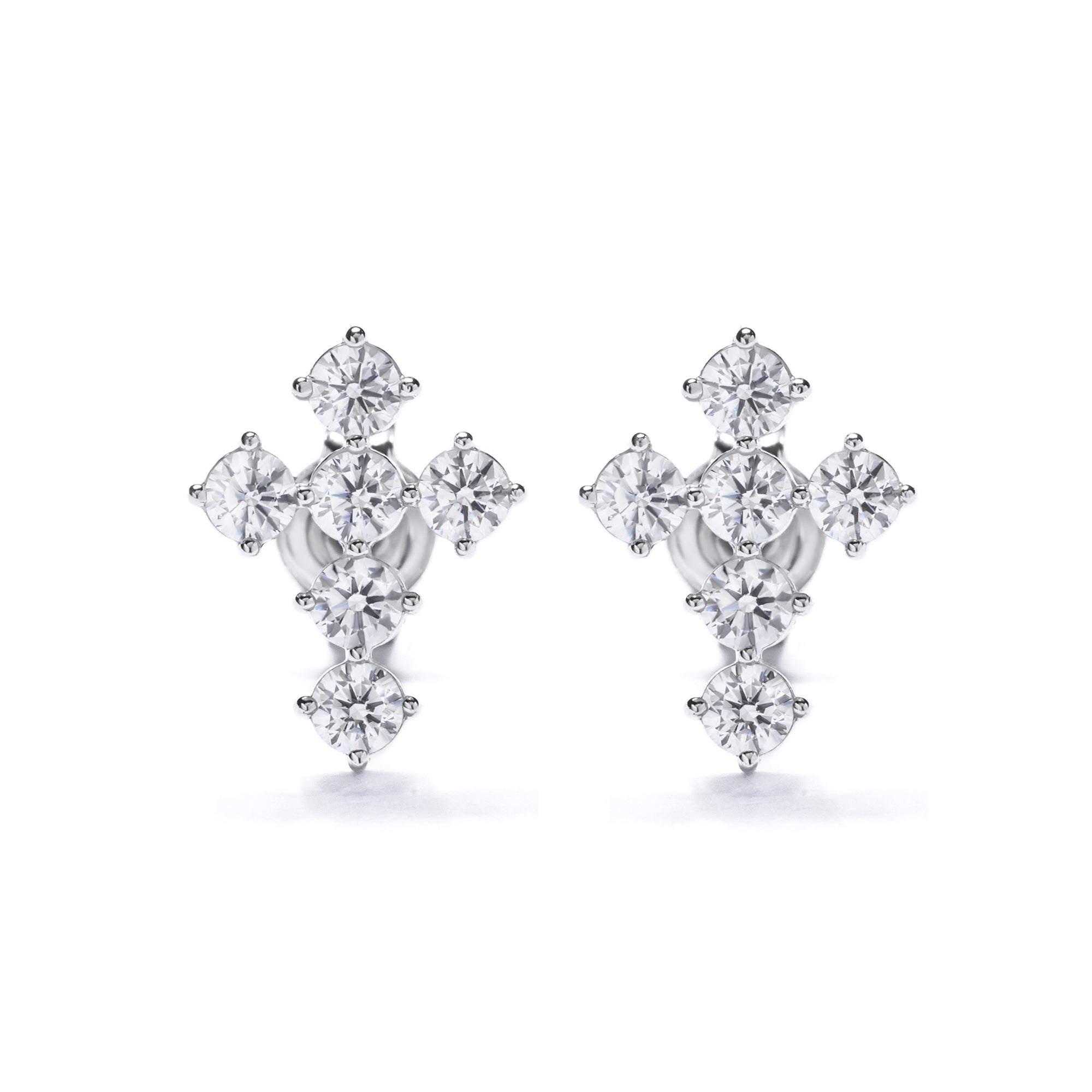 Cross Stud Gold Earring - Sparkle & Joy - Juene Jewelry
