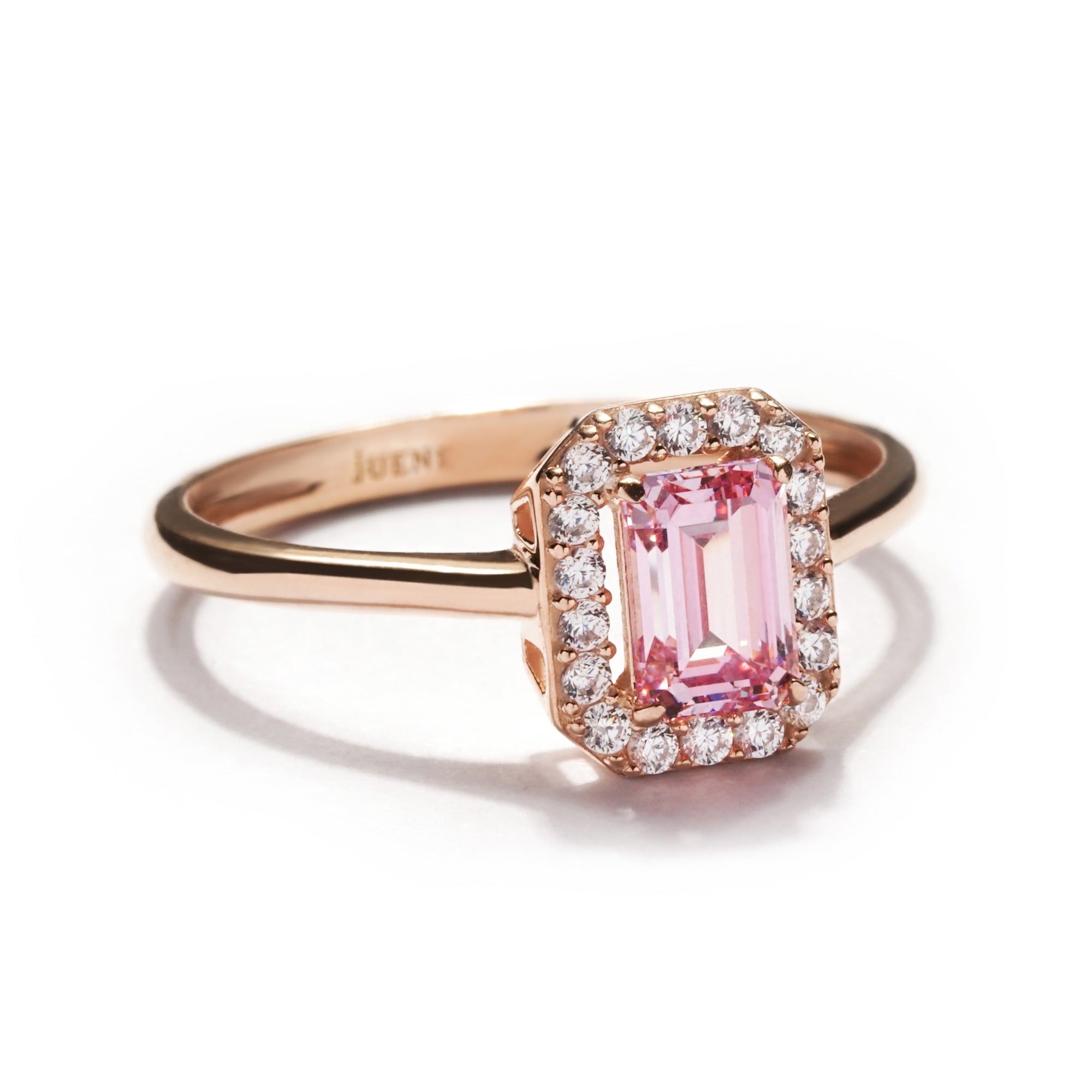 Fiona Gold Ring - Rosy Pink - Juene Jewelry
