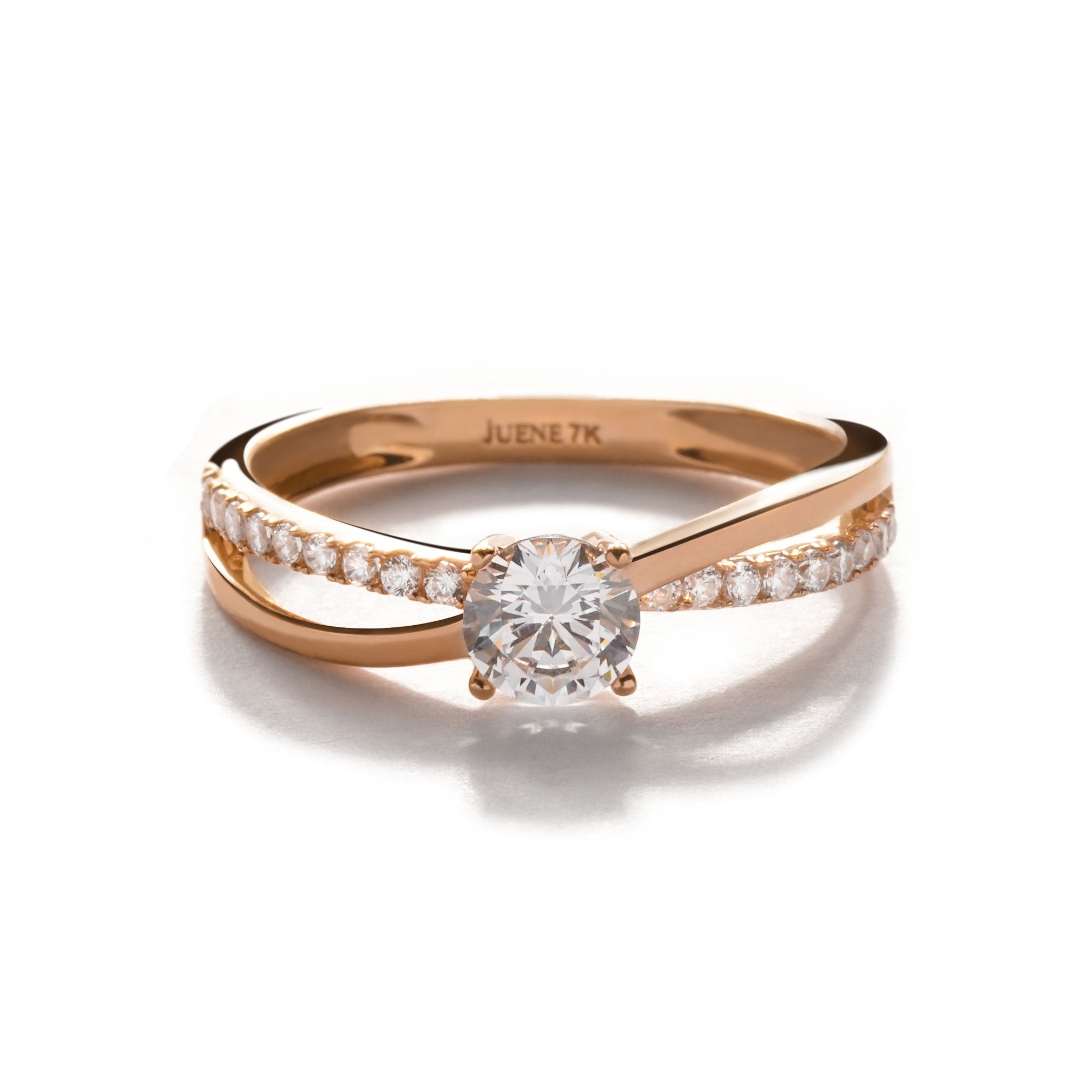 Giselle Solitaire Gold Ring - Florence - Juene Jewelry