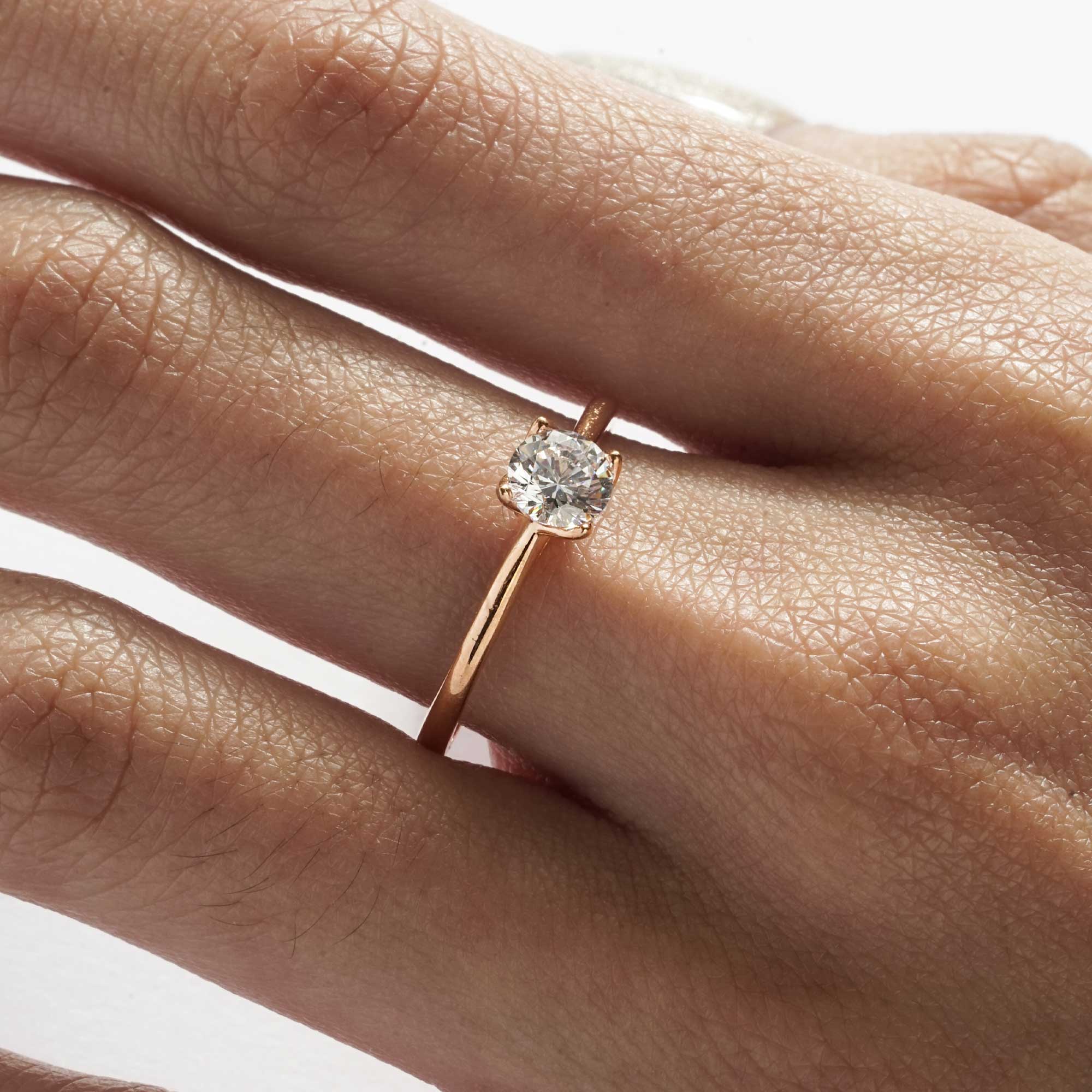 Grace Solitaire Gold Ring - Florence