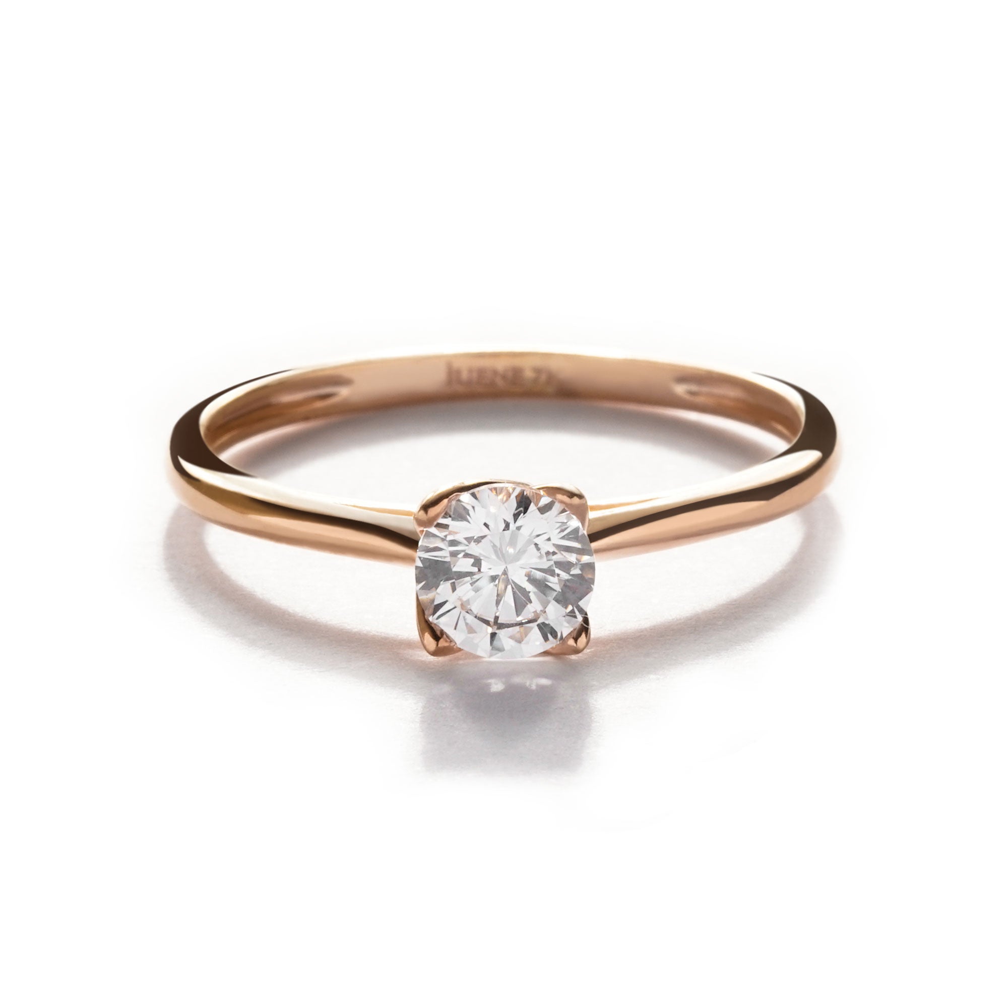 Grace Solitaire Gold Ring - Florence - Juene Jewelry