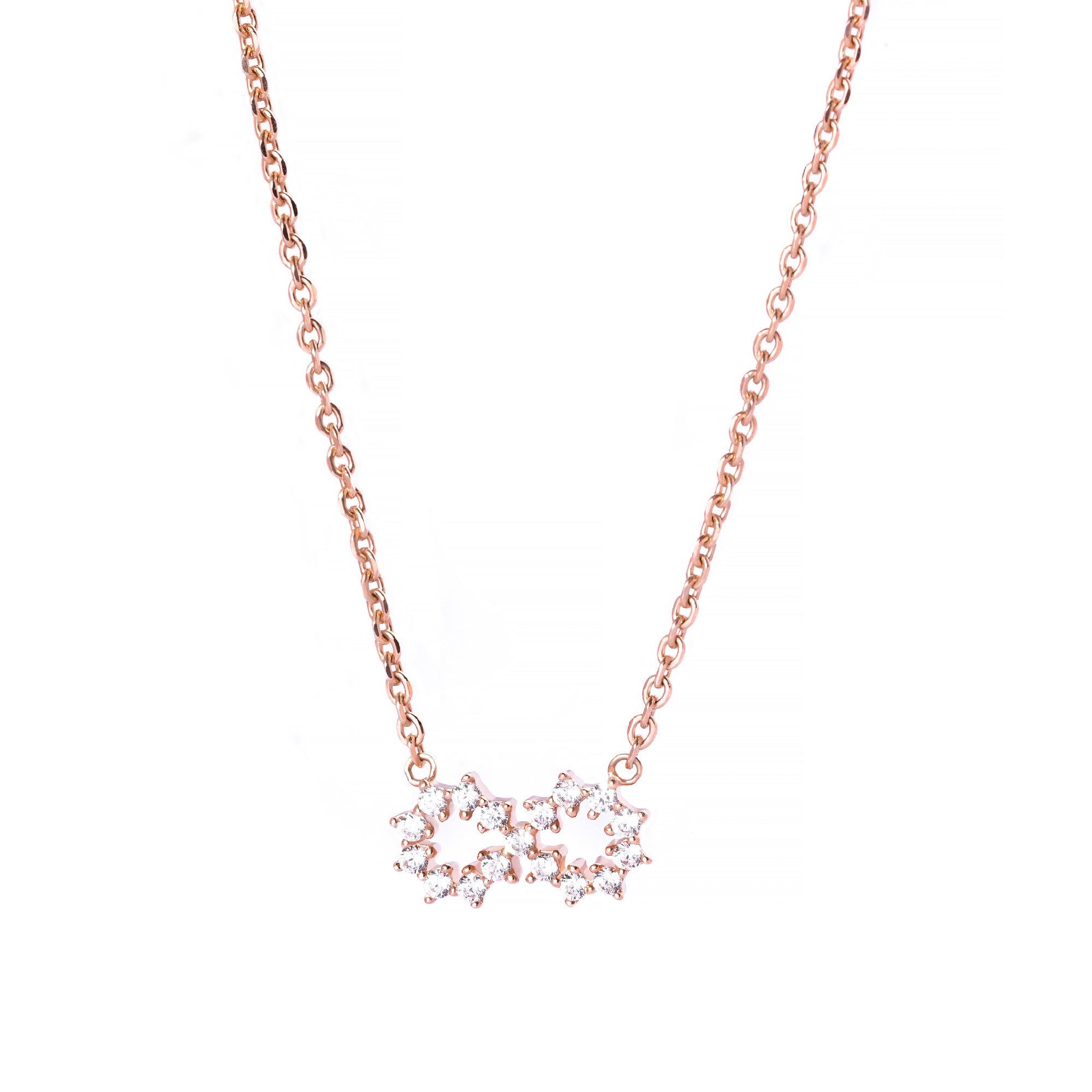 Infinity Gold Necklace - Infinithree - Juene Jewelry