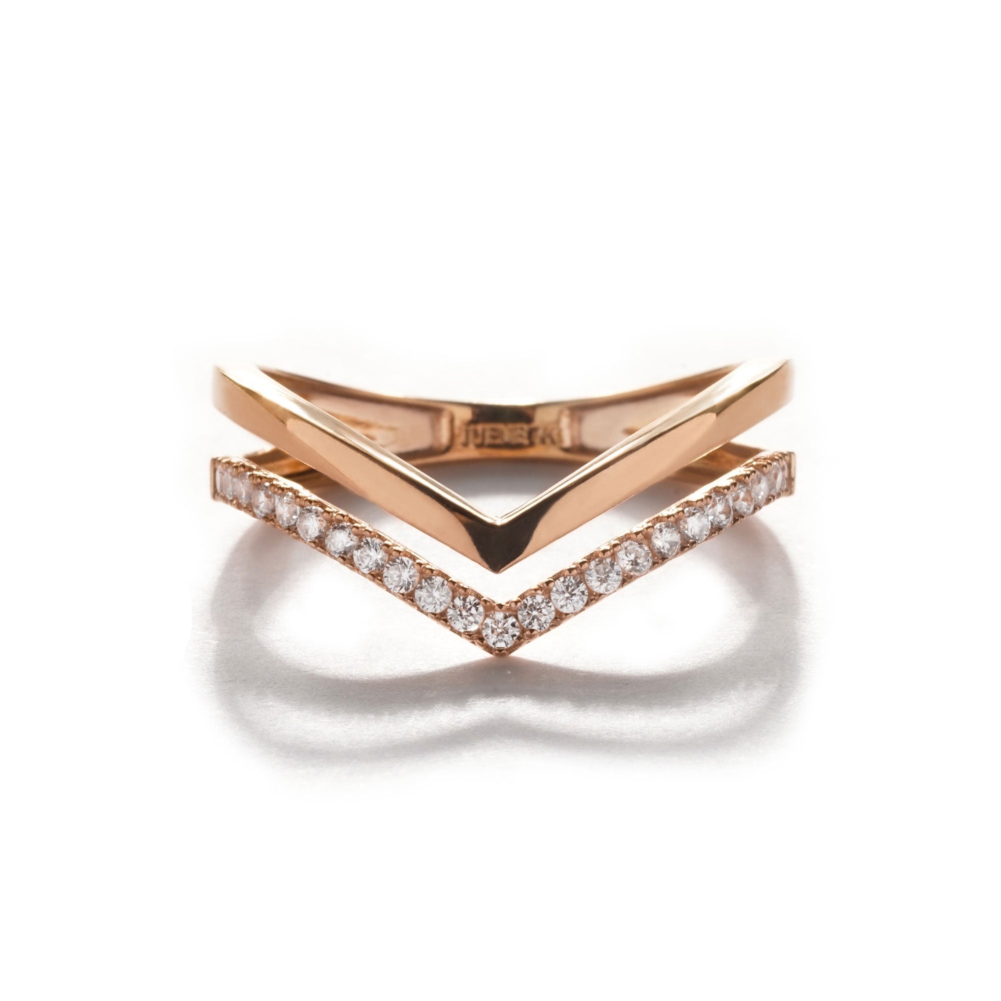 Iris Solitaire Gold Ring - Florence - Juene Jewelry