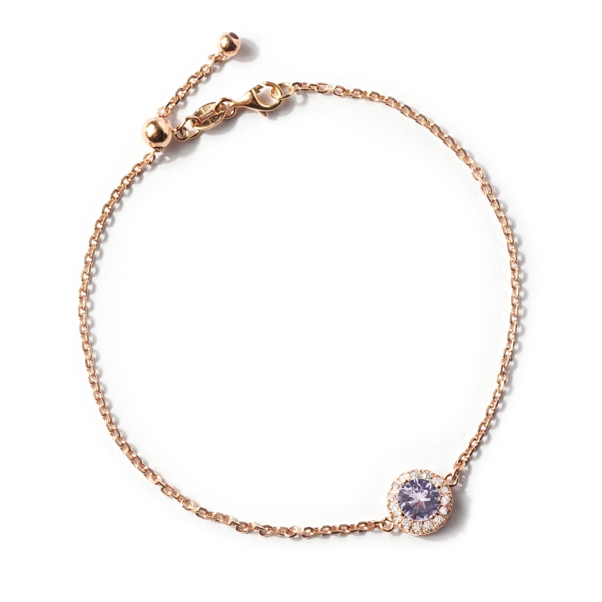 Jacinta Gold Bracelet - Violet - Juene Jewelry
