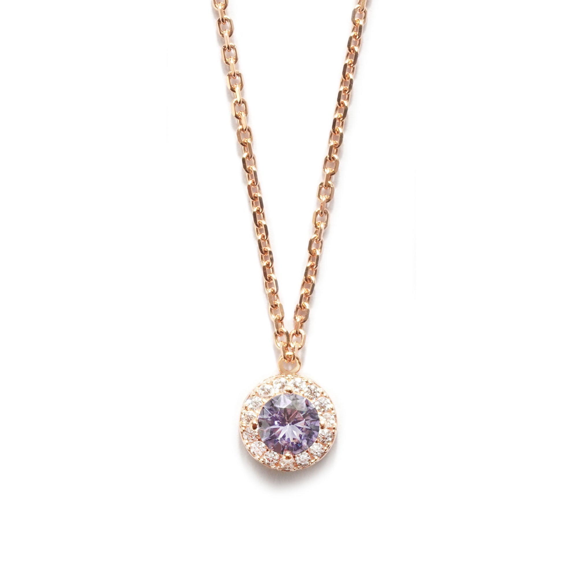 Jacinta Gold Necklace - Violet - Juene Jewelry