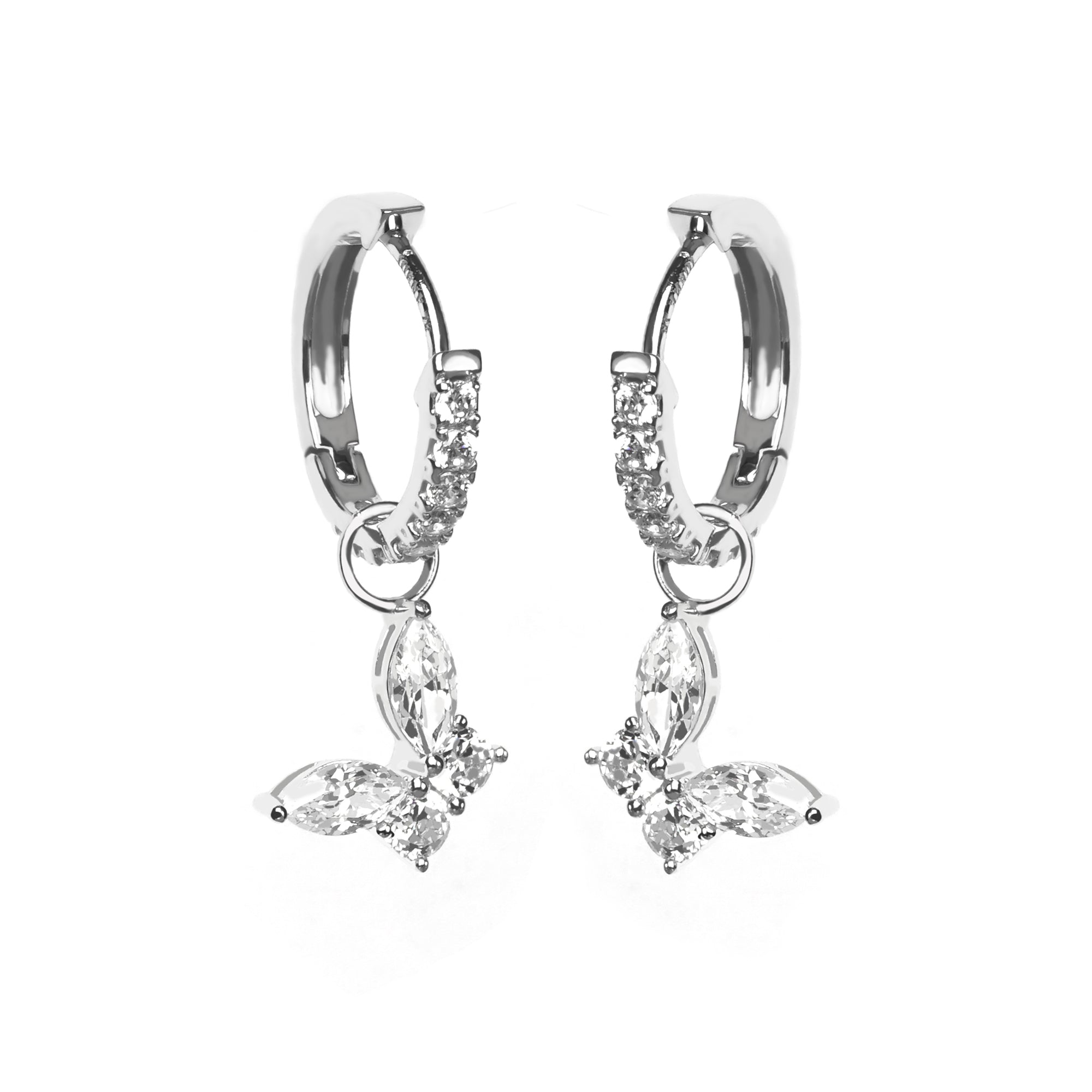 Juene Jewelry (7K) - BUTTERFLY HOOPS GOLD EARRINGS - Juene Jewelry