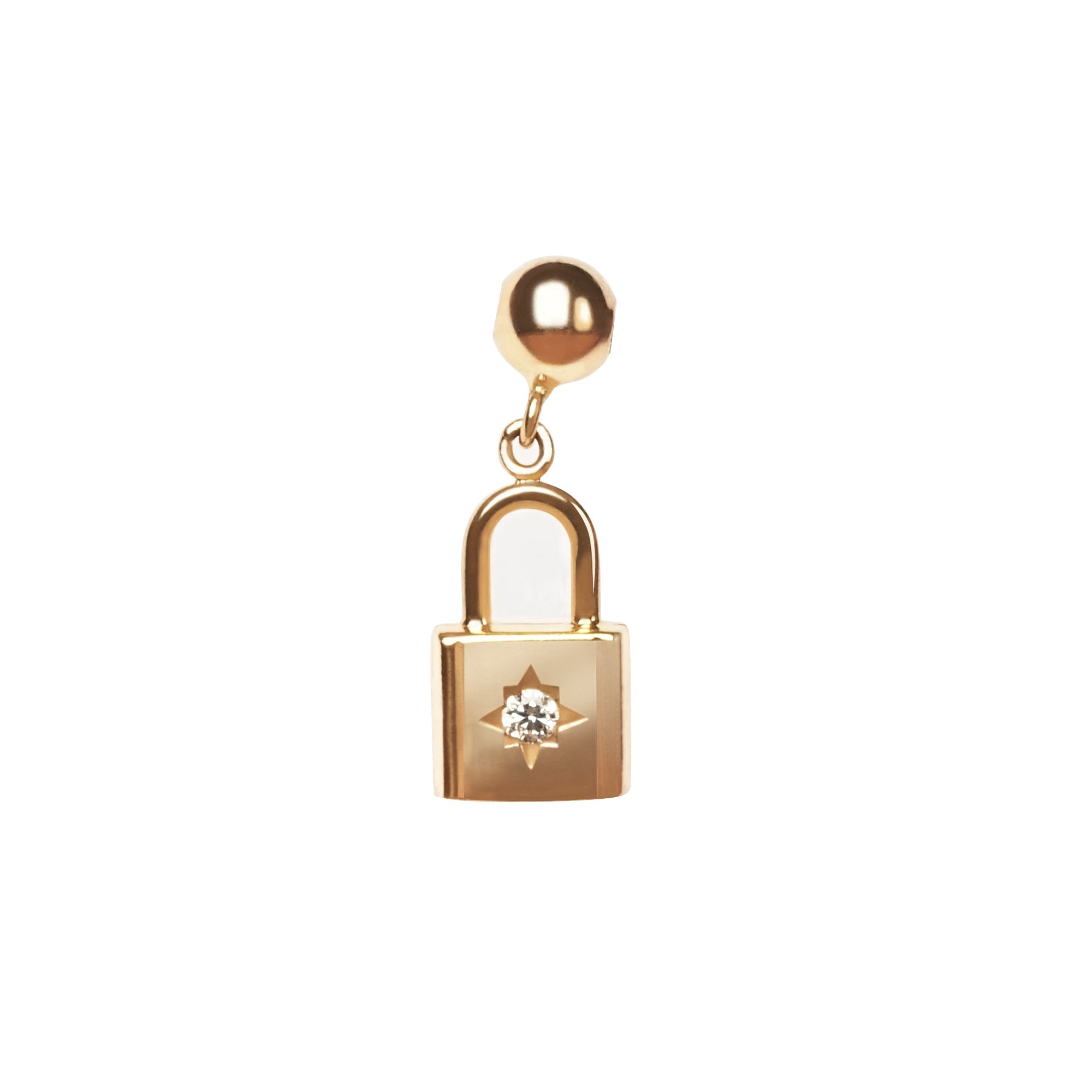 Juene Jewelry (7K) - Lock Gold Pendant - Juene Jewelry