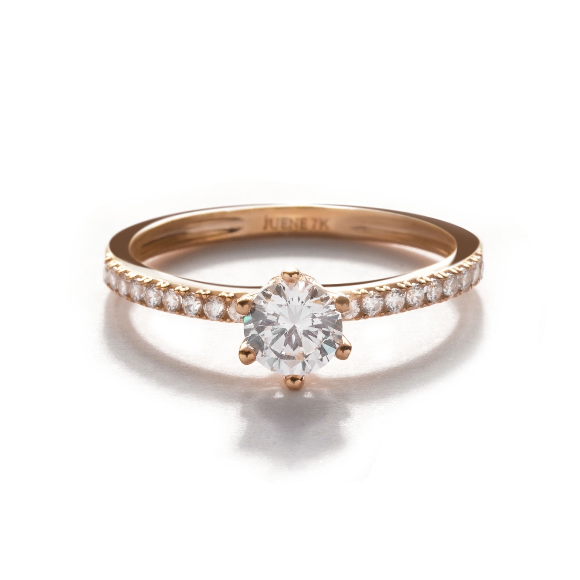 Kaia Solitaire Gold Ring - Florence - Juene Jewelry
