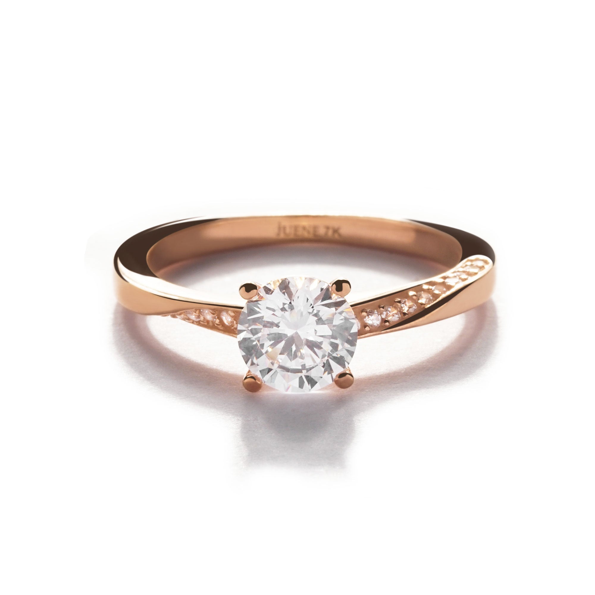 Lily Solitaire Gold Ring - Florence - Juene Jewelry