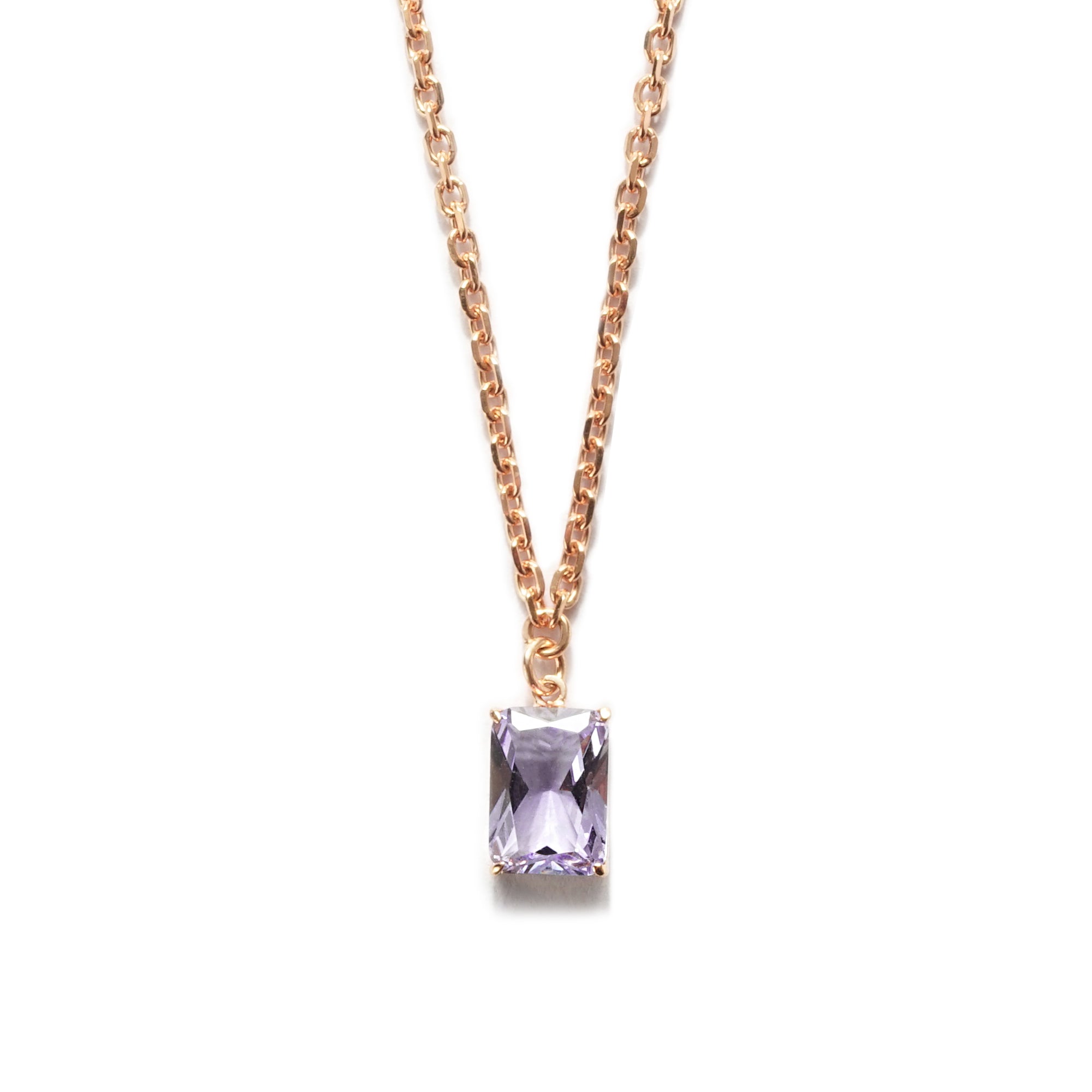 Malva Gold Necklace - Violet - Juene Jewelry