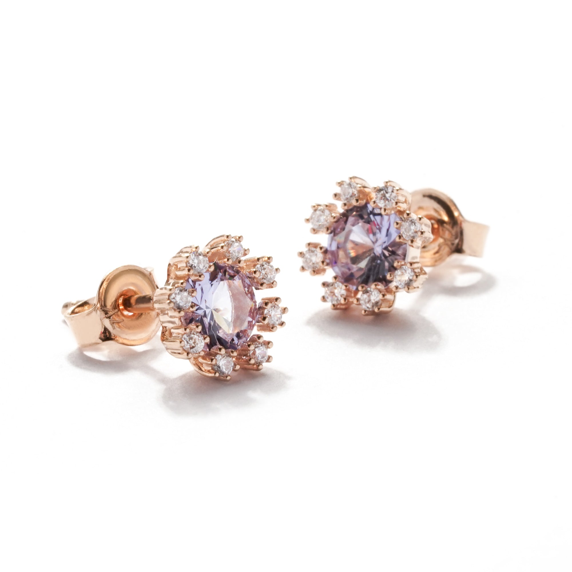 Plum Gold Earring - Violet - Juene Jewelry