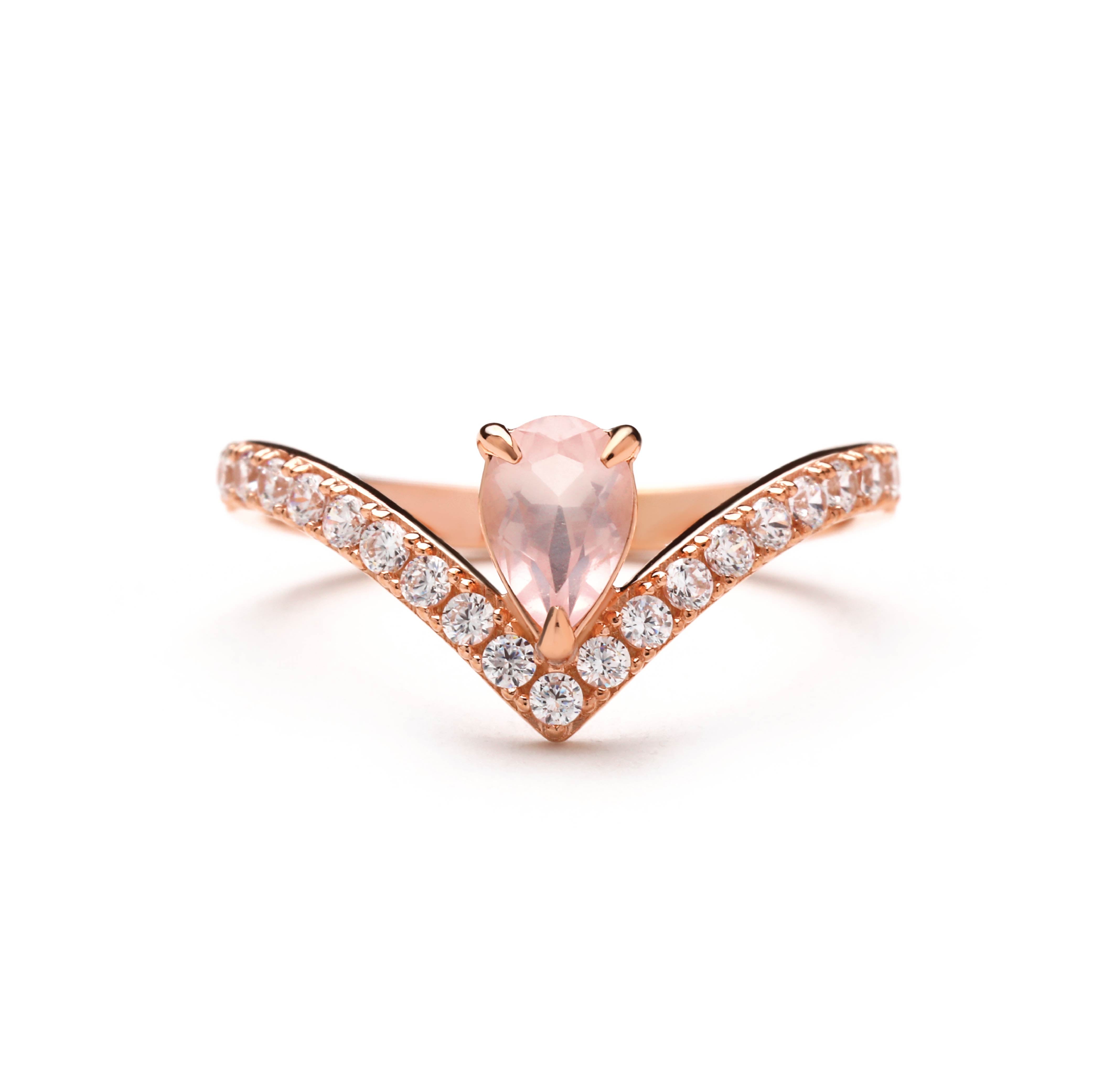 Rosequartz Rings 01 - Juene Jewelry