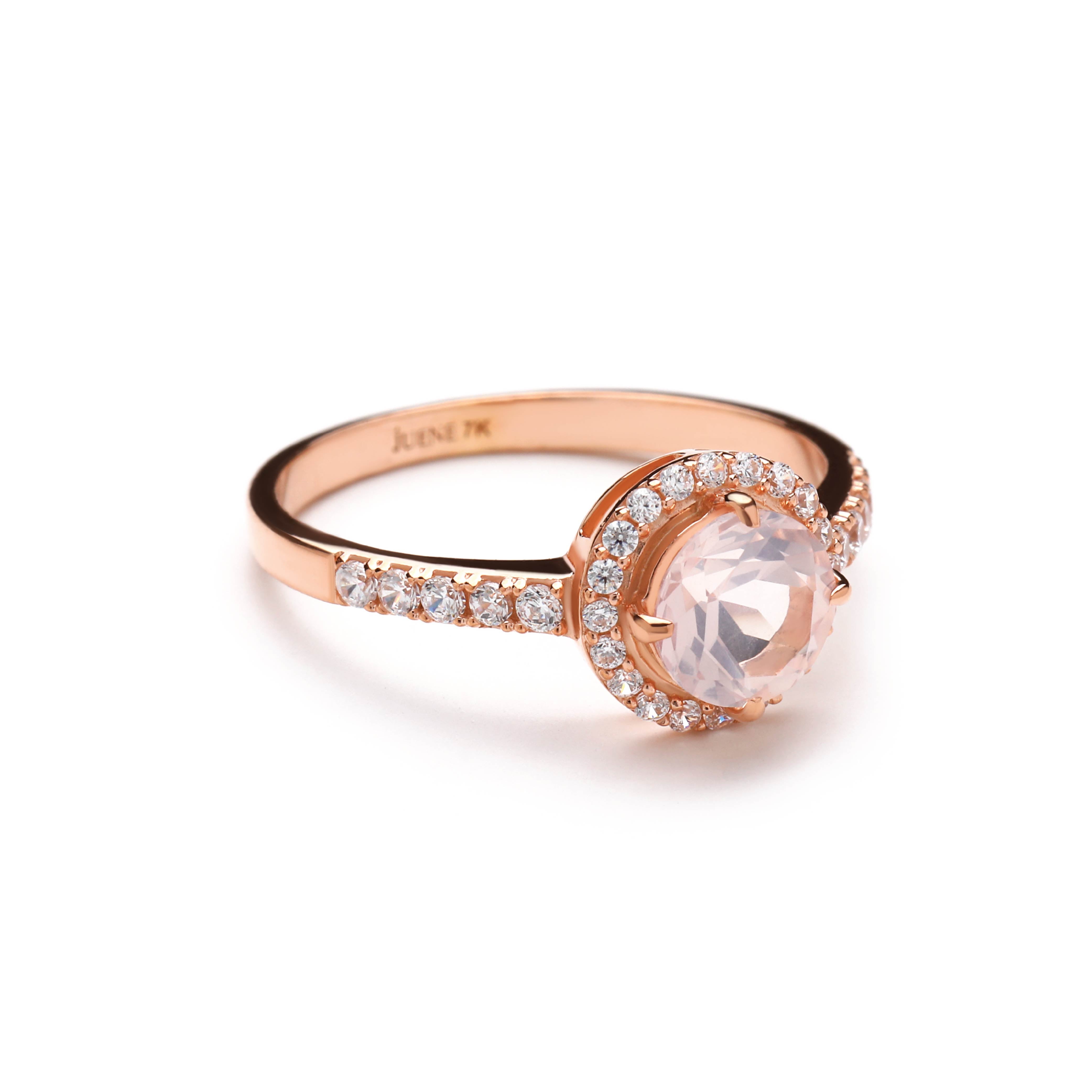 Rosequartz Rings 02 - Juene Jewelry
