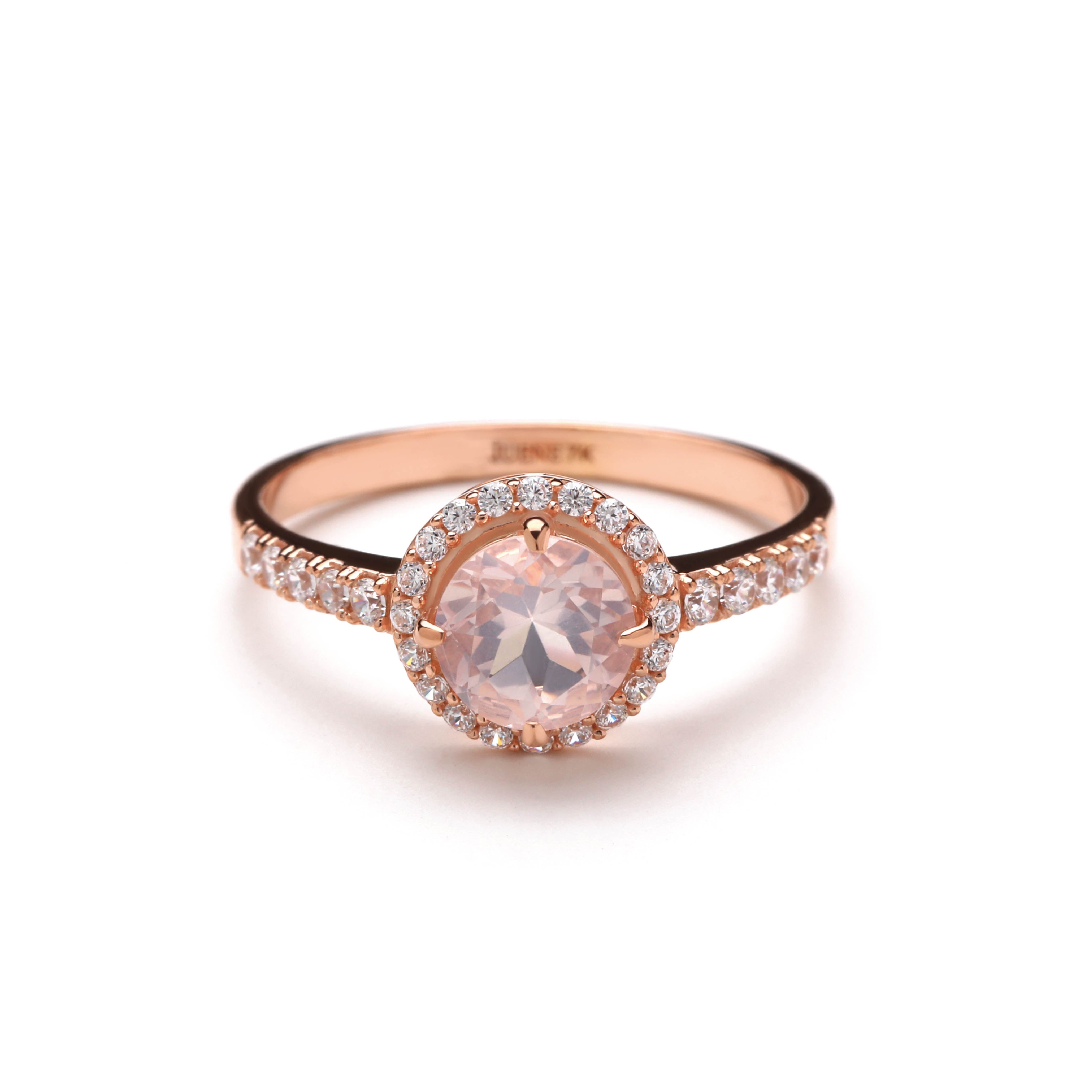 Rosequartz Rings 02 - Juene Jewelry