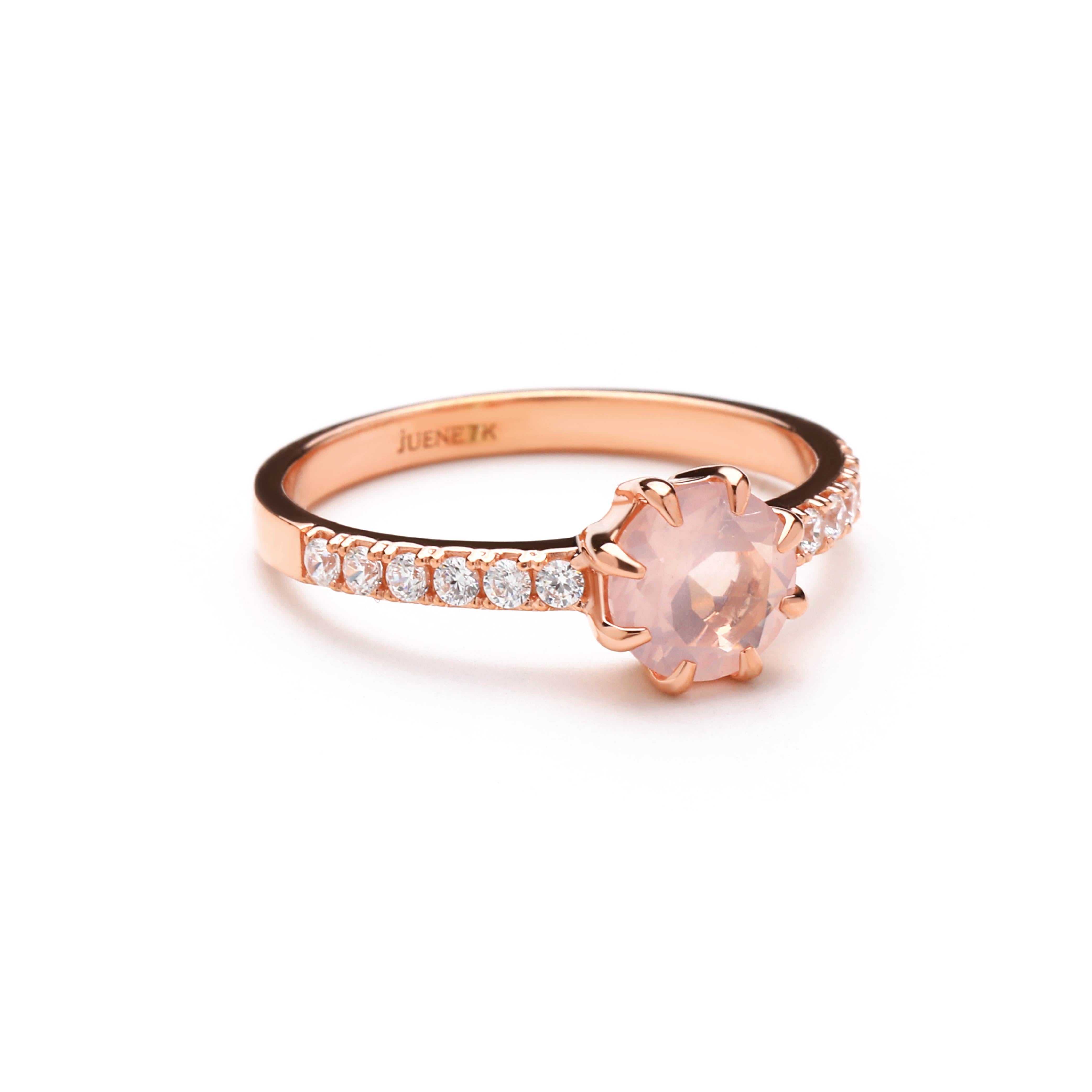 Rosequartz Rings 04 - Juene Jewelry