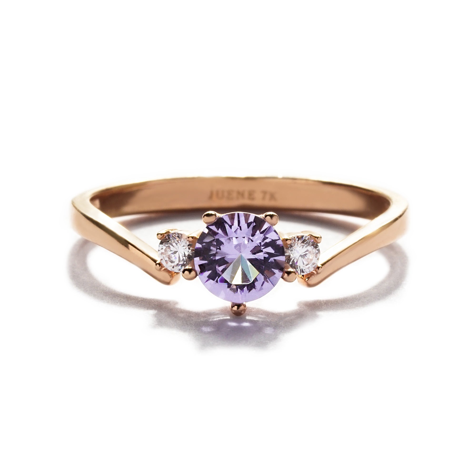 Salva Gold Ring - Violet - Juene Jewelry