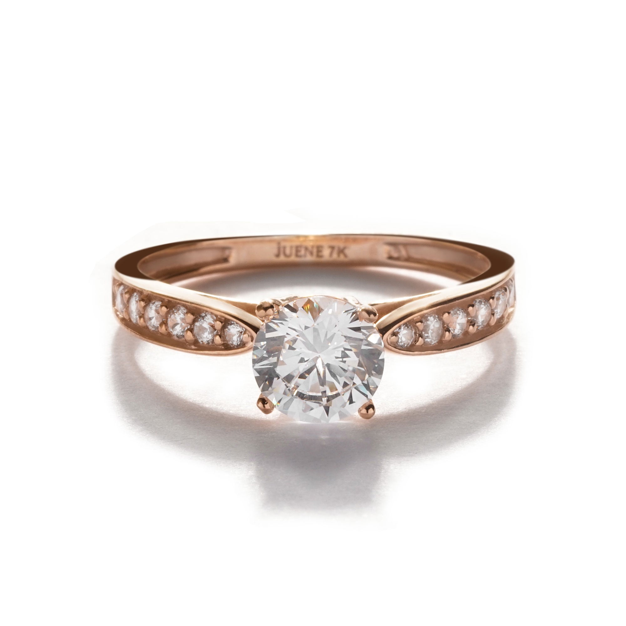 Serena Solitaire Gold Ring - Florence - Juene Jewelry