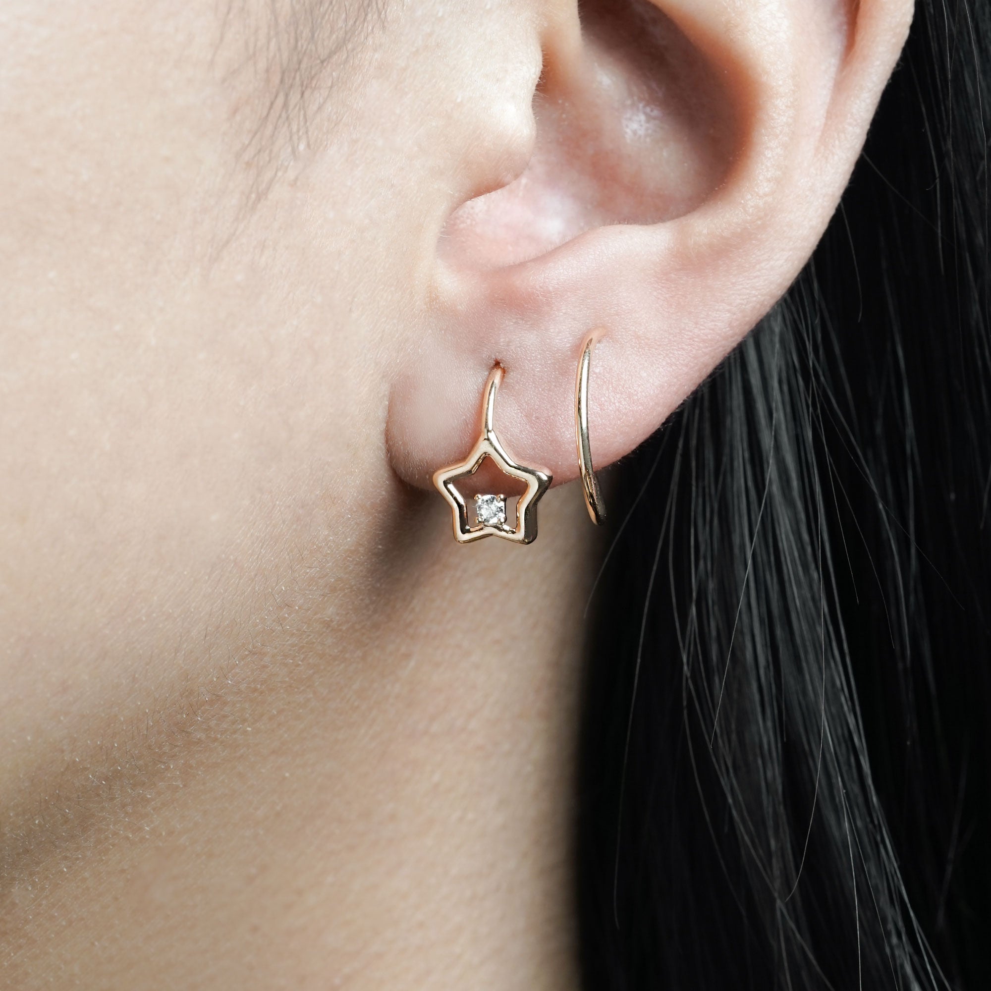 Shooting Star Earrings - Basic - Juene Jewelry