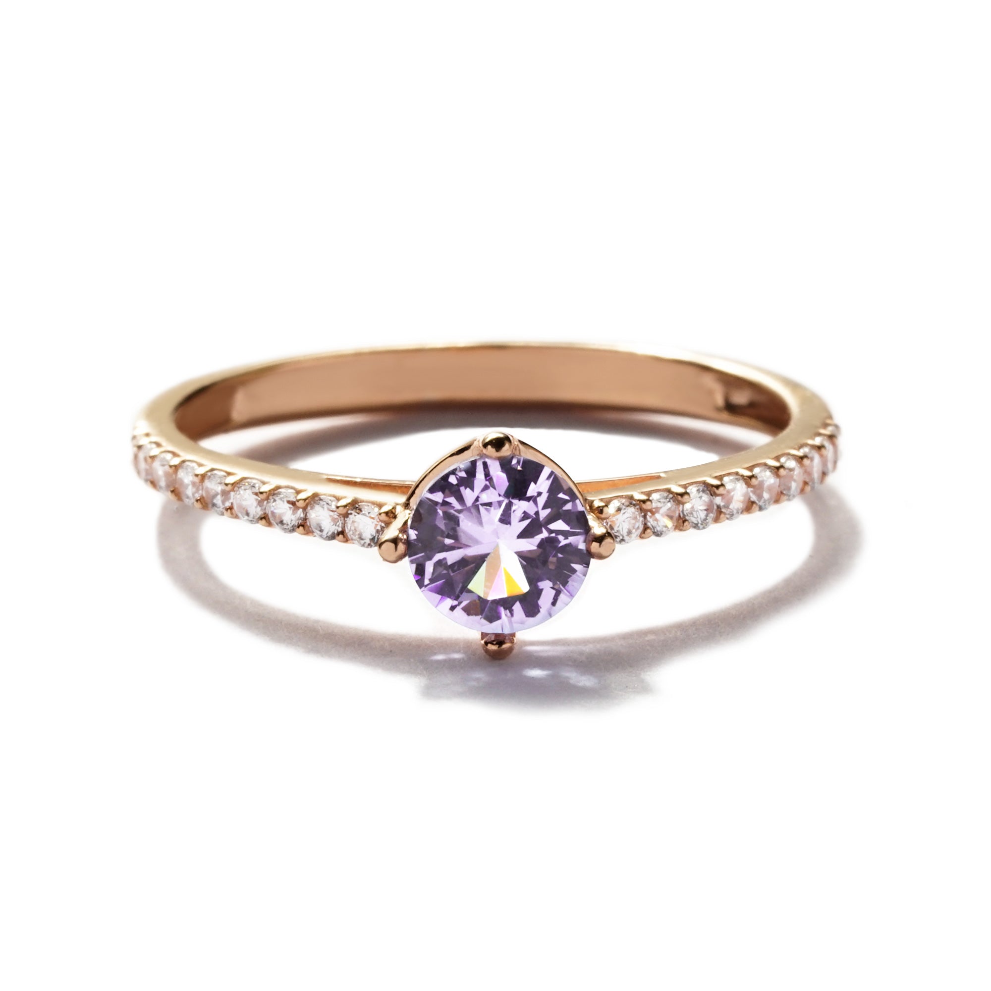 Tiana Gold Ring - Violet - Juene Jewelry